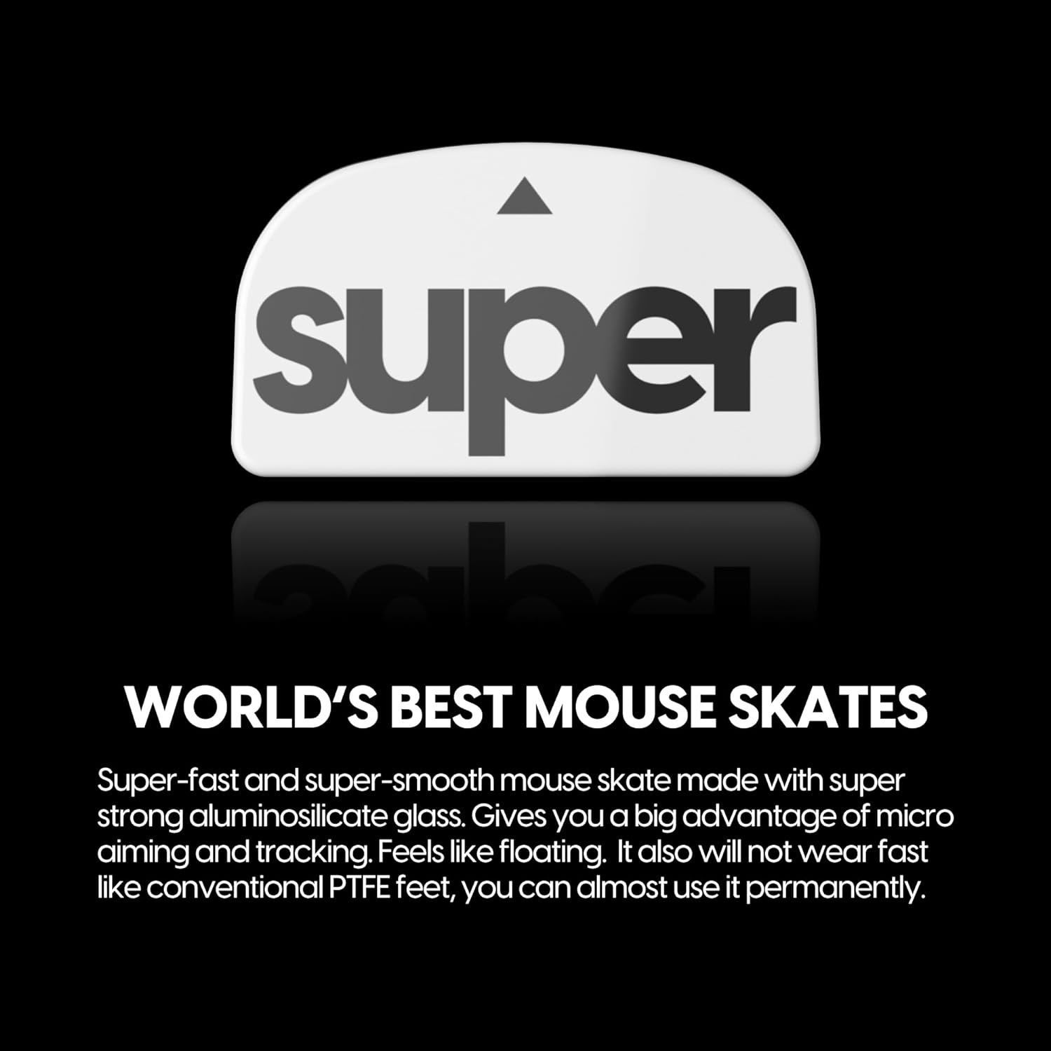 A large marketing image providing additional information about the product Pulsar Superglide 2 Mouse Skate for Logitech G Pro X Superlight - White - Additional alt info not provided