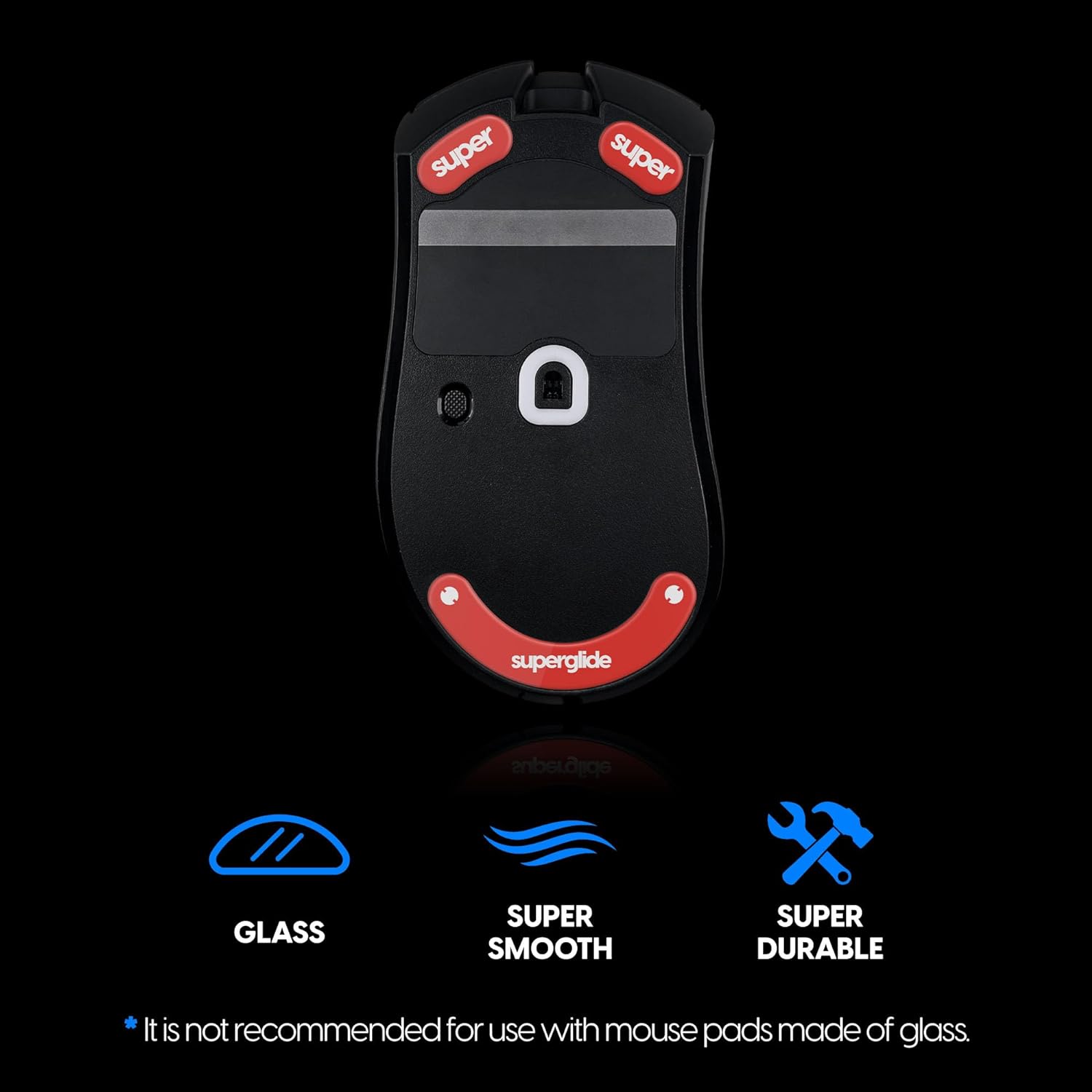 A large marketing image providing additional information about the product Pulsar Superglide 2 Mouse Skate for Razer DeathAdder V3 Pro - Red - Additional alt info not provided