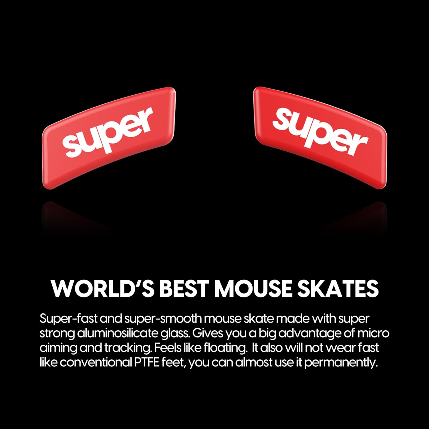 A large marketing image providing additional information about the product Pulsar Superglide 2 Mouse Skate for Razer Viper Ultimate - Red - Additional alt info not provided