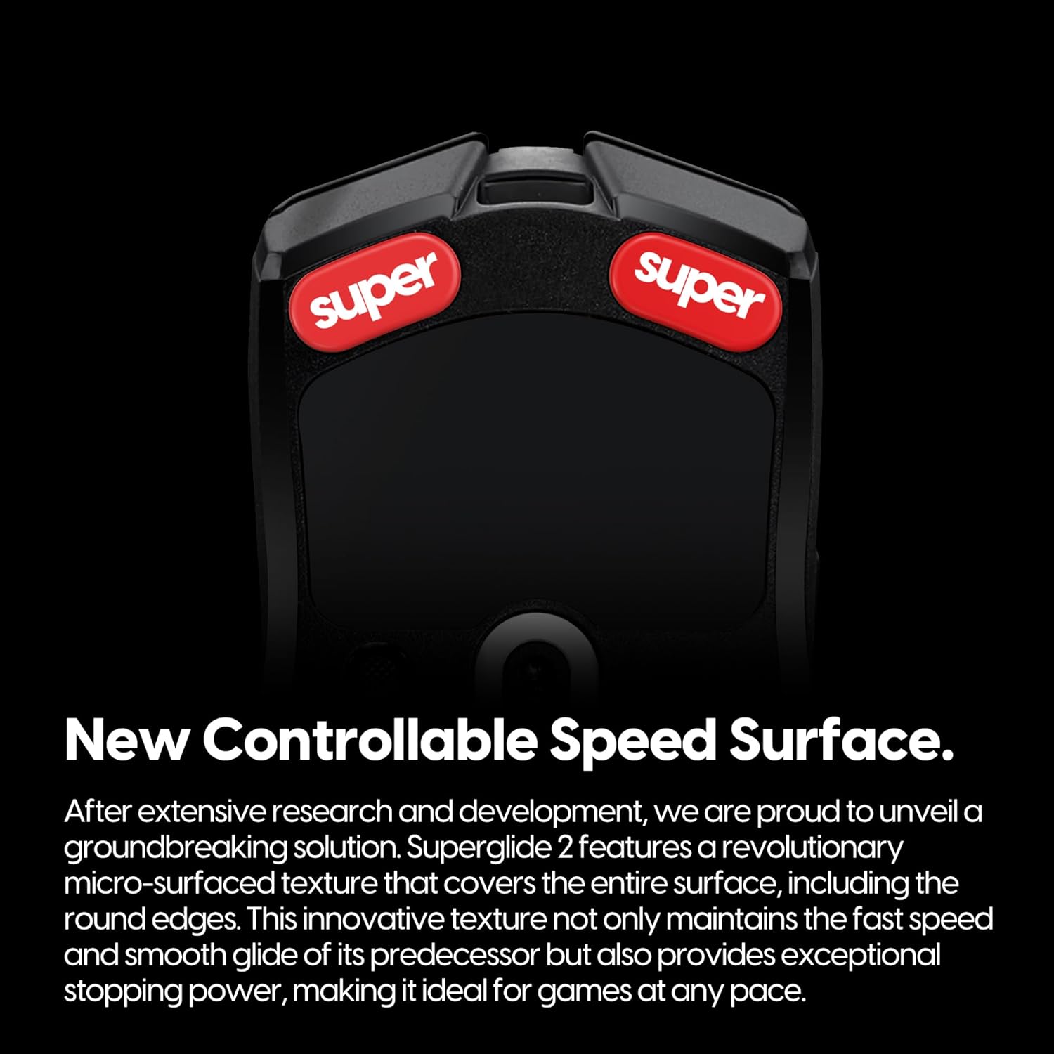 A large marketing image providing additional information about the product Pulsar Superglide 2 Mouse Skate for Razer Viper V2 Pro - Red - Additional alt info not provided