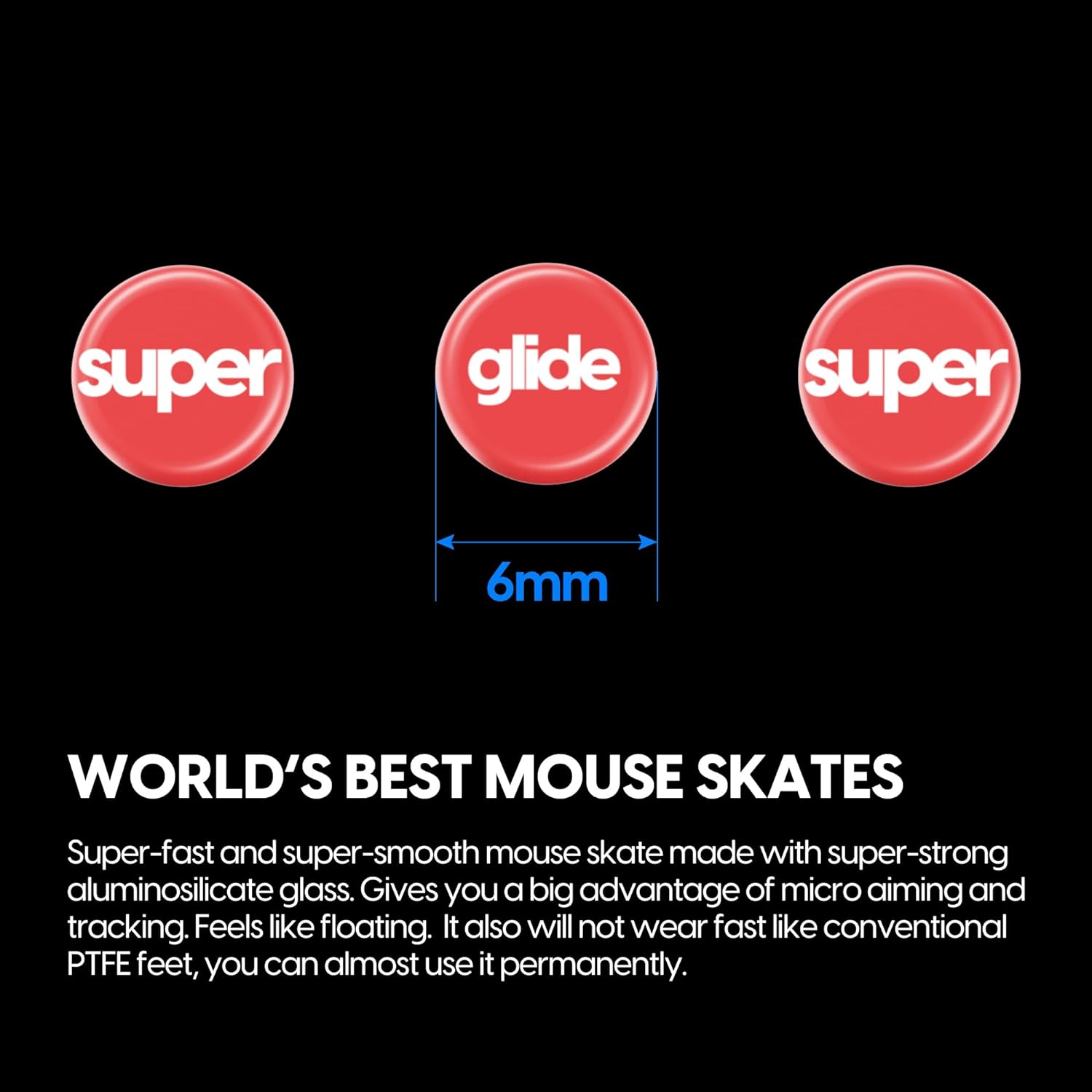 A large marketing image providing additional information about the product Pulsar Superglide 2 Dot Skates for Universal 6mm x 8 - Red - Additional alt info not provided