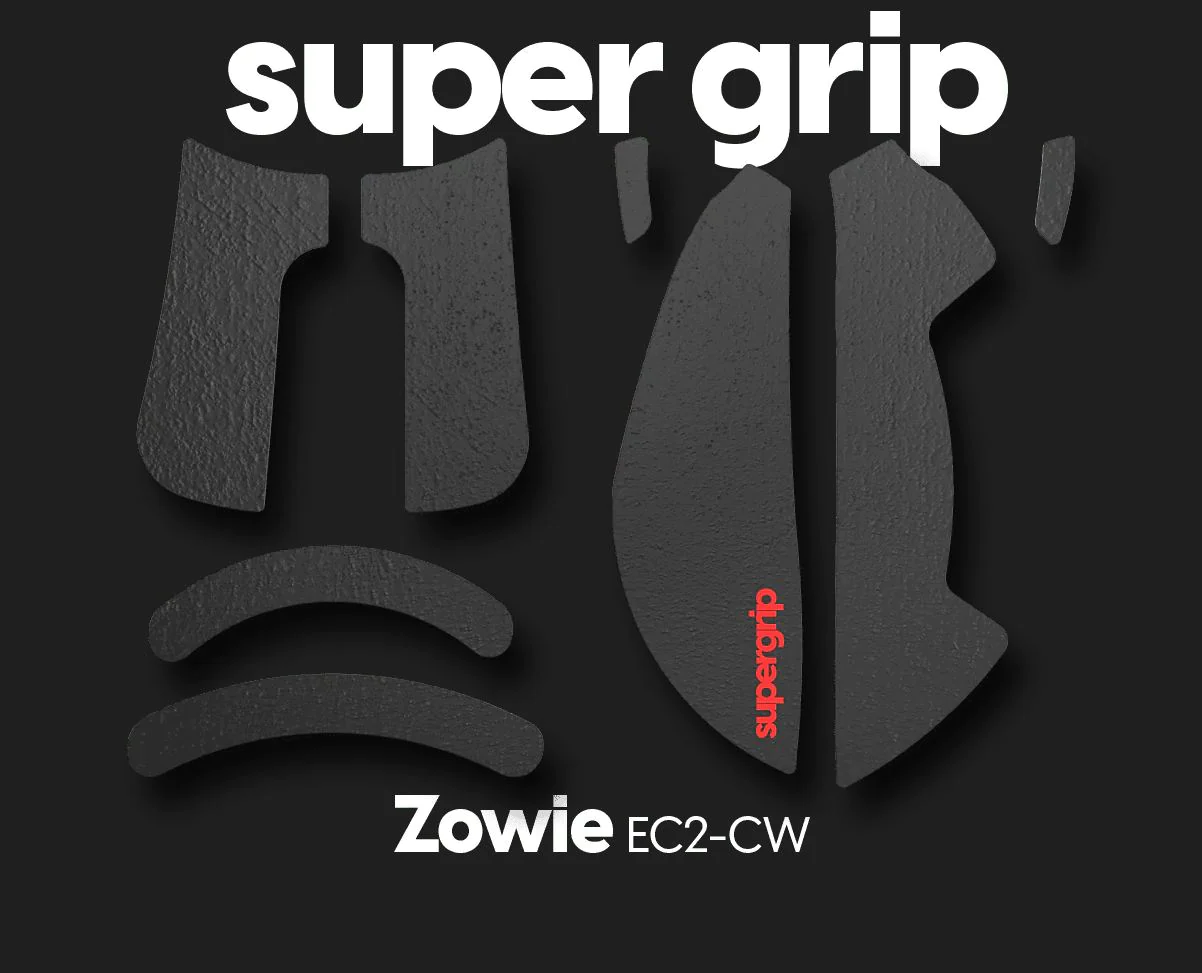 A large marketing image providing additional information about the product Pulsar Supergrip Grip Tape - Zowie EC2-CW - Additional alt info not provided
