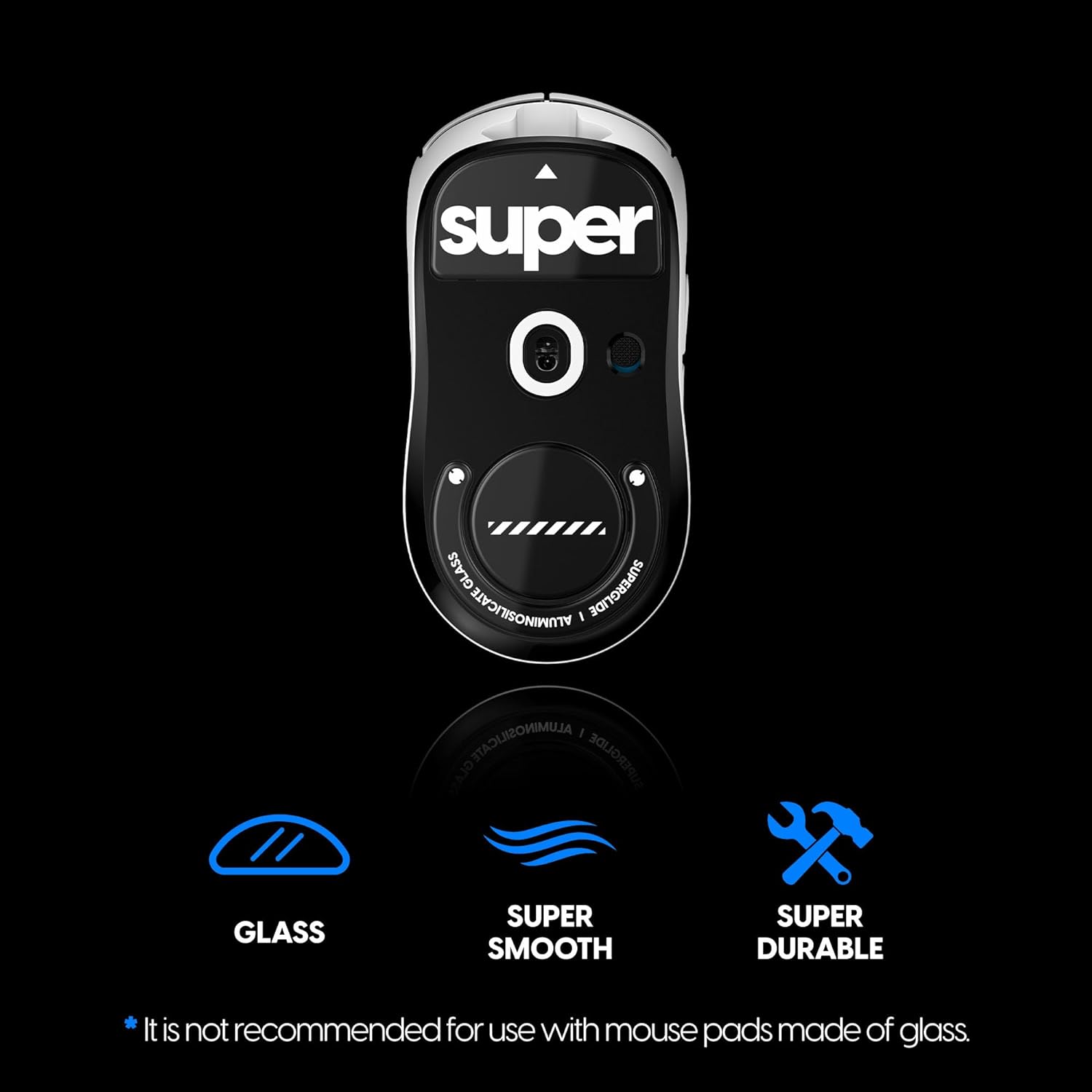 A large marketing image providing additional information about the product Pulsar Superglide 2 Mouse Skate for Logitech G Pro X Superlight - Black - Additional alt info not provided