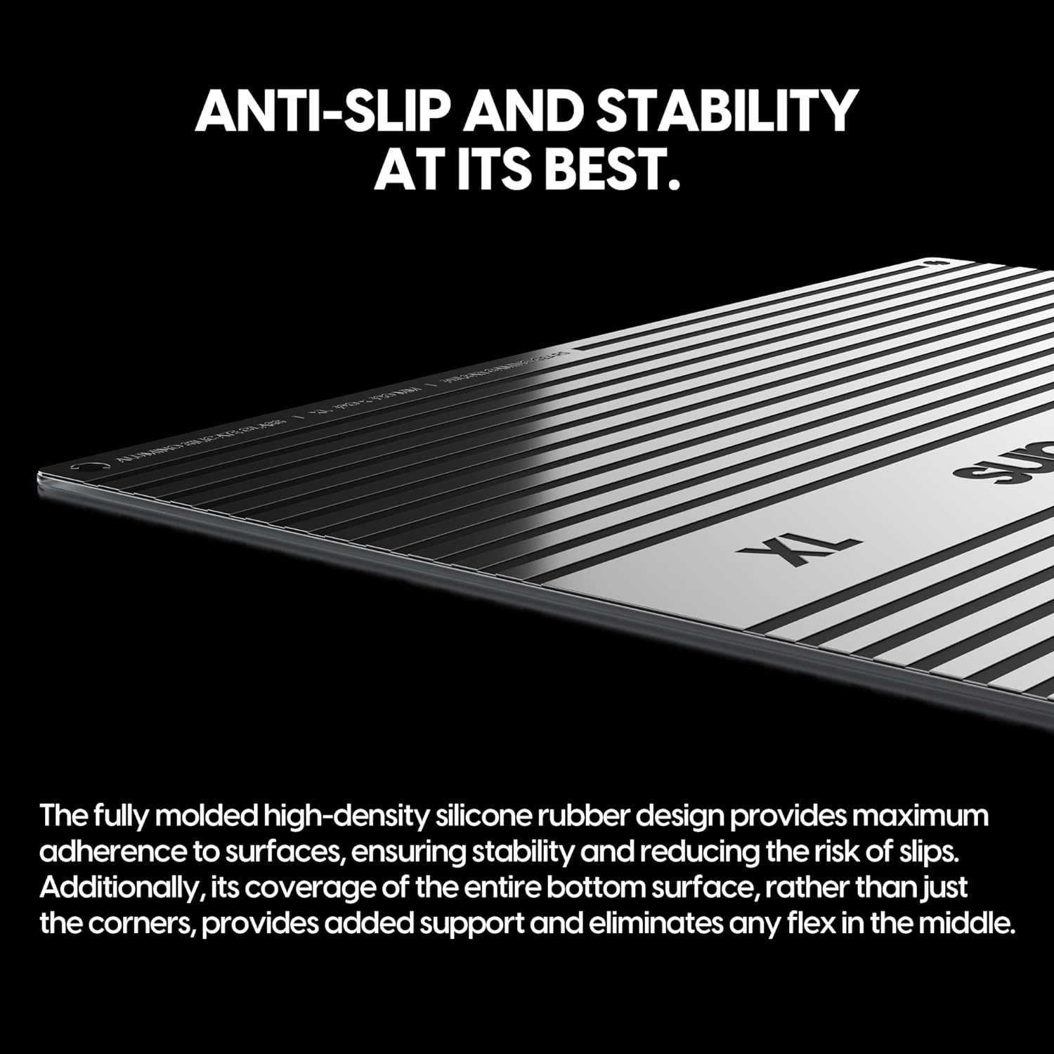 A large marketing image providing additional information about the product Pulsar Superglide Pad XL - White - Additional alt info not provided
