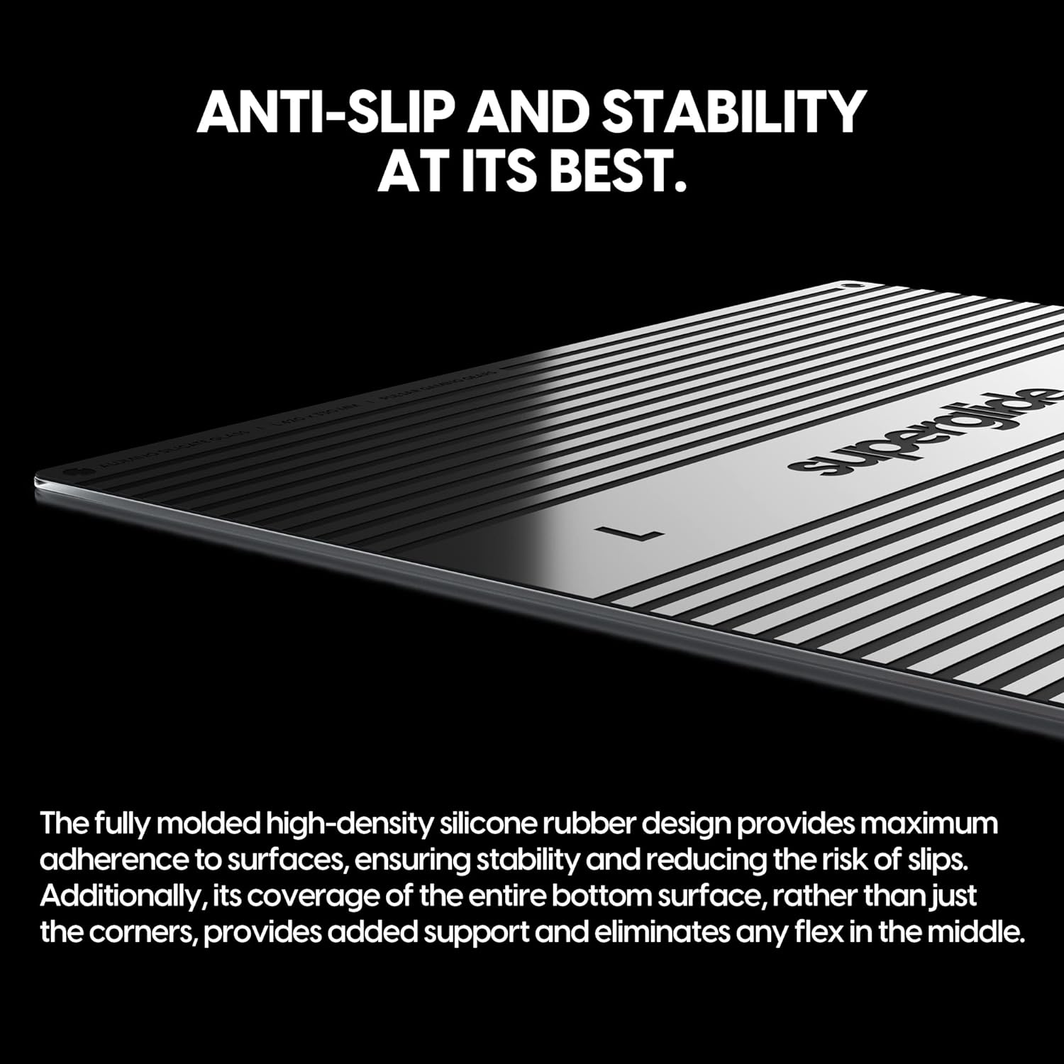 A large marketing image providing additional information about the product Pulsar Superglide Pad L - White - Additional alt info not provided