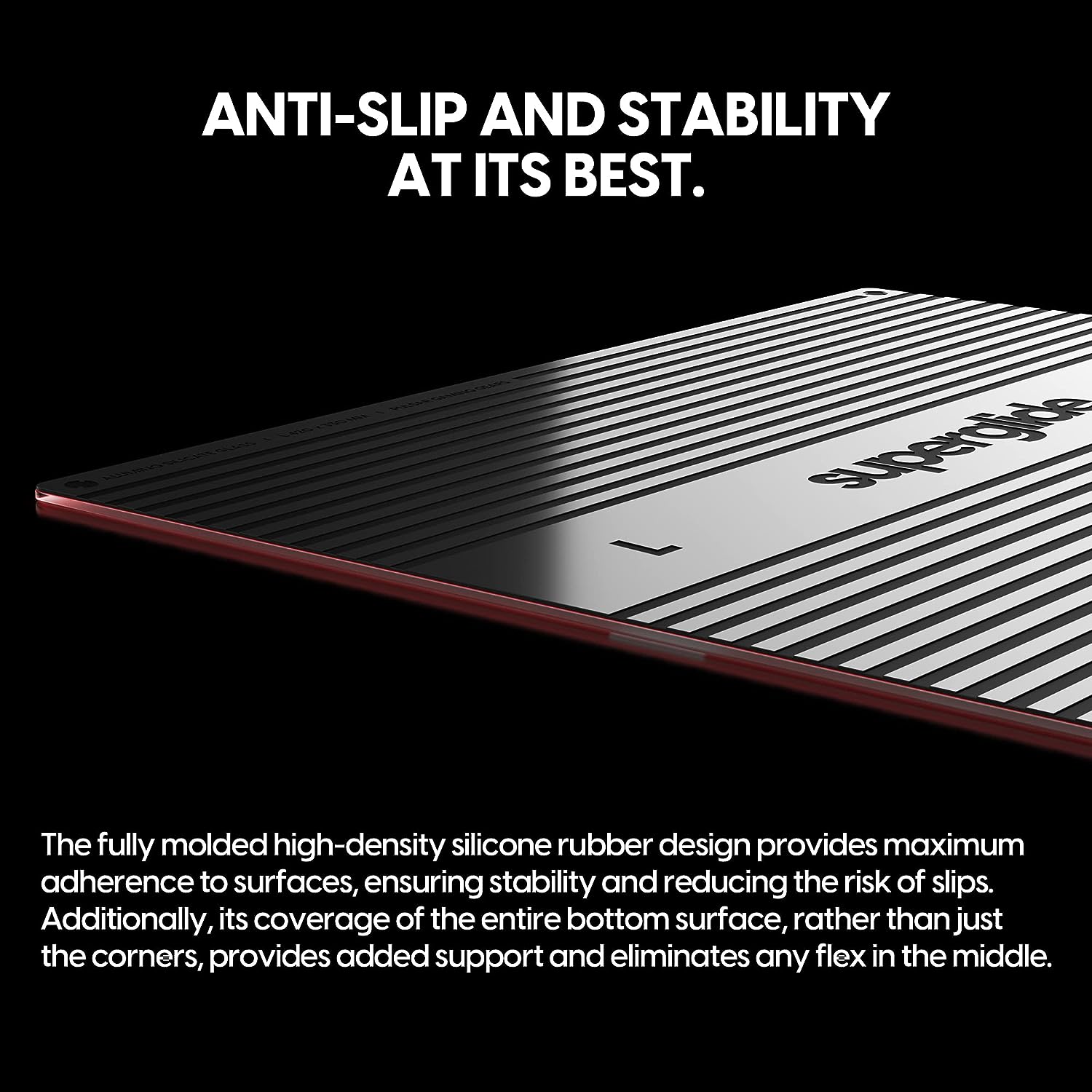 A large marketing image providing additional information about the product Pulsar Superglide Pad XXL - Red - Additional alt info not provided