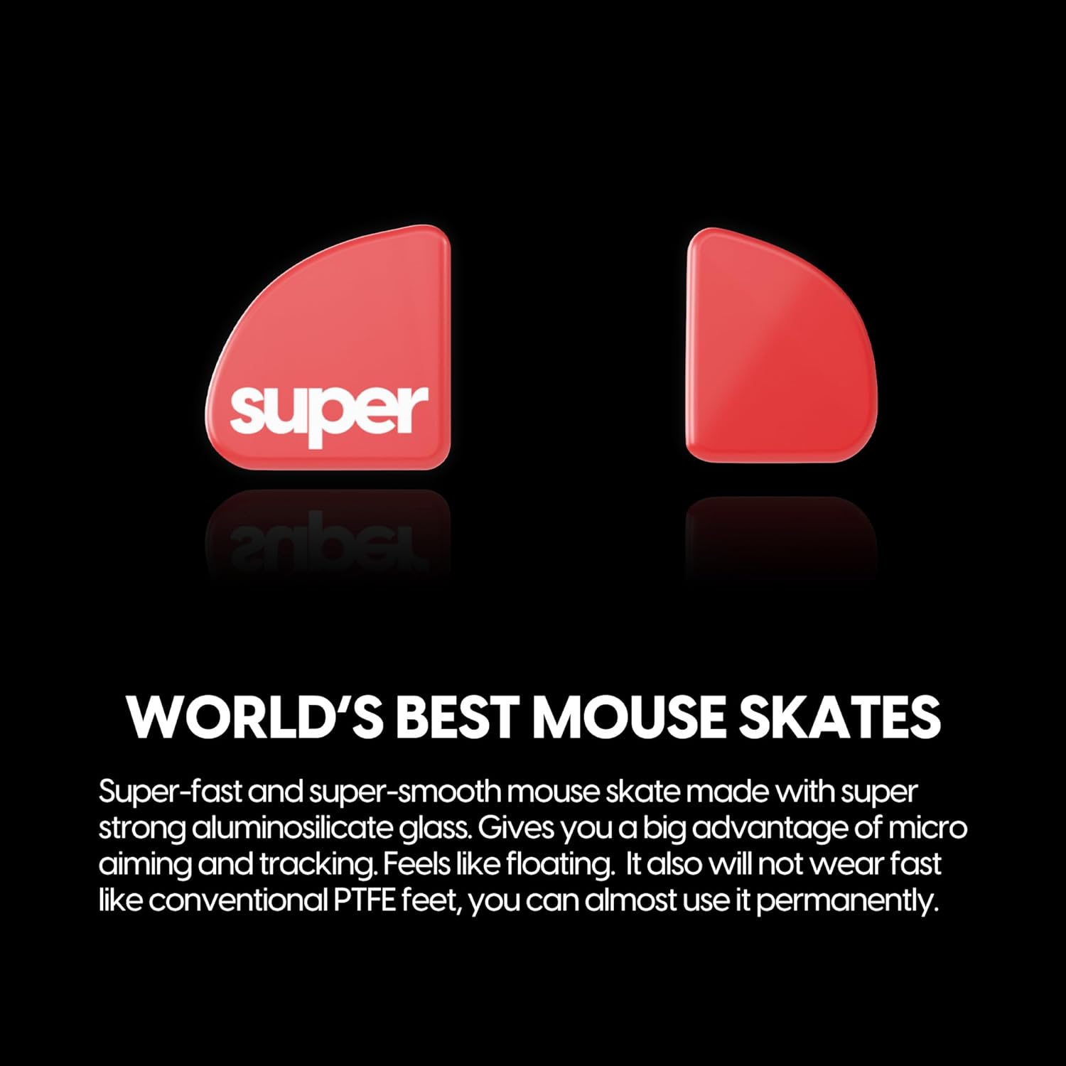 A large marketing image providing additional information about the product Pulsar Superglide 2 for Zowie EC Wireless Series - Red - Additional alt info not provided