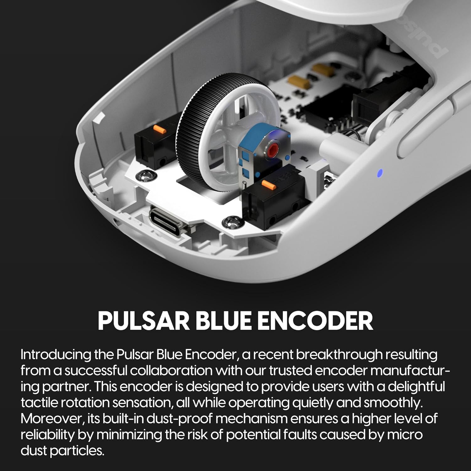 A large marketing image providing additional information about the product Pulsar X2H Mini Wireless Gaming Mouse - White - Additional alt info not provided