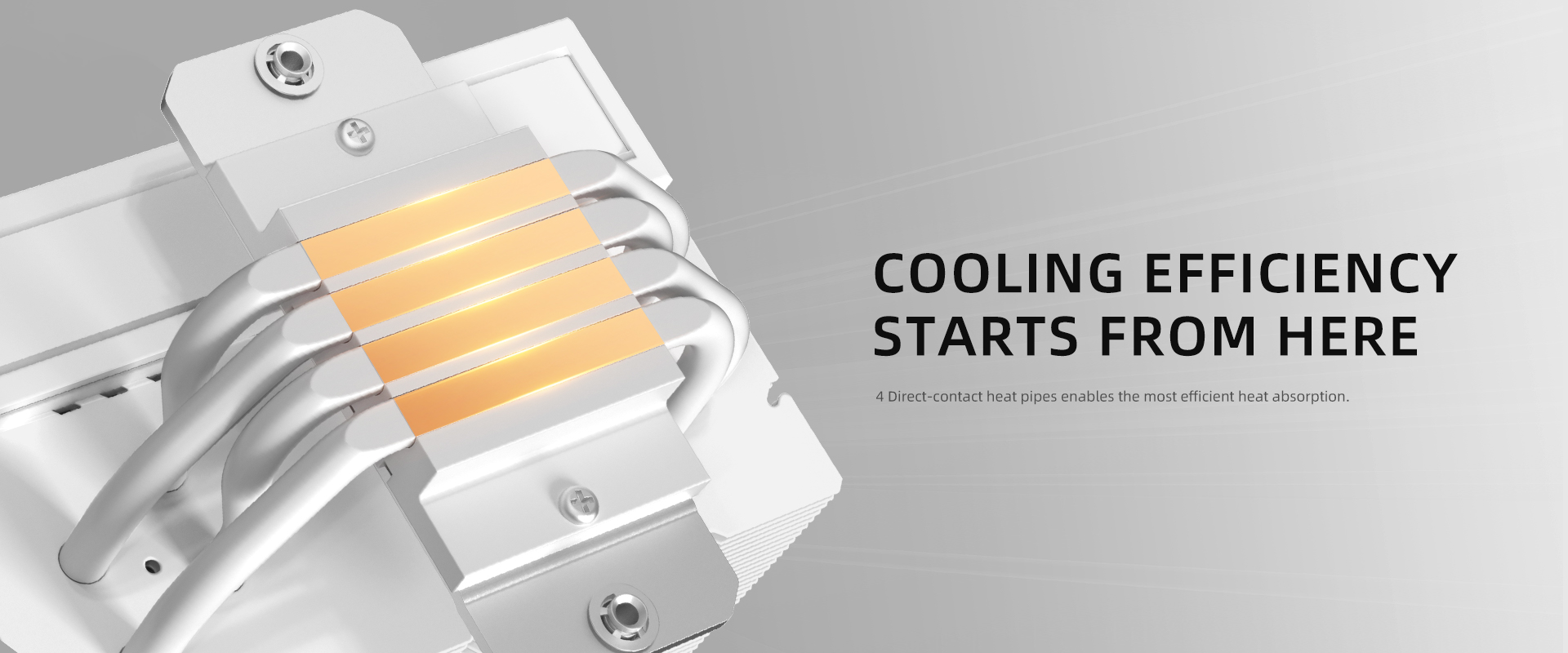 A large marketing image providing additional information about the product ID-COOLING FROZN A410 ARGB CPU Cooler - White - Additional alt info not provided