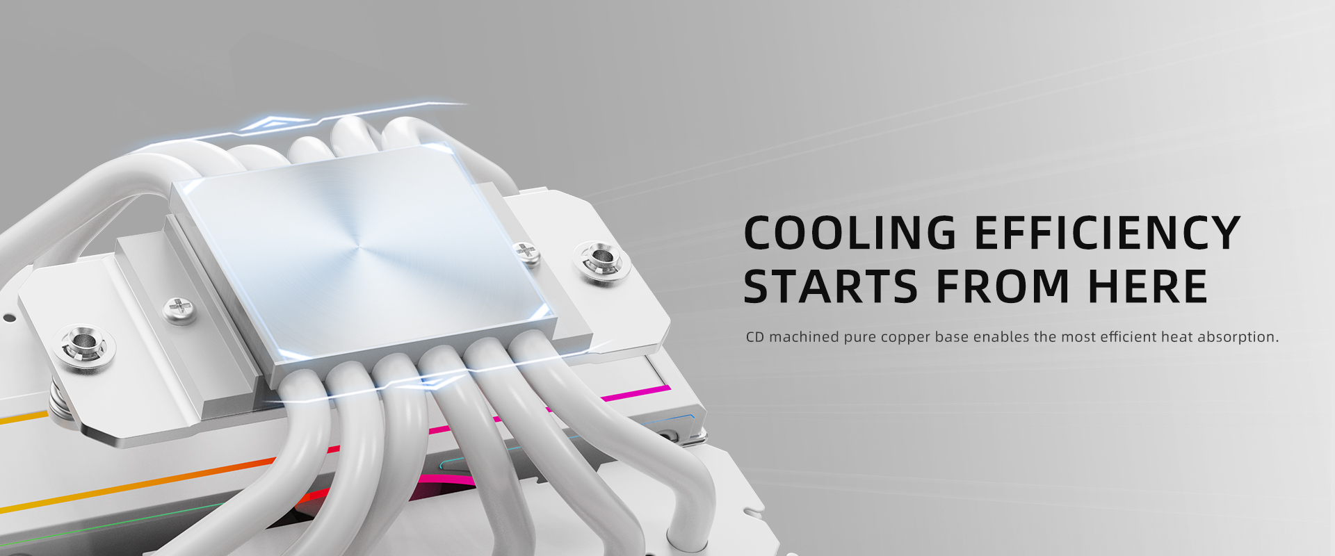 A large marketing image providing additional information about the product ID-COOLING FROZN A620 ARGB CPU Cooler - White - Additional alt info not provided