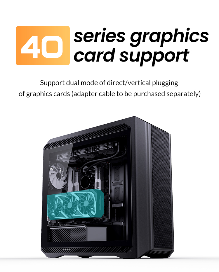 A large marketing image providing additional information about the product Jonsbo D500 Full Tower Case - Silver - Additional alt info not provided