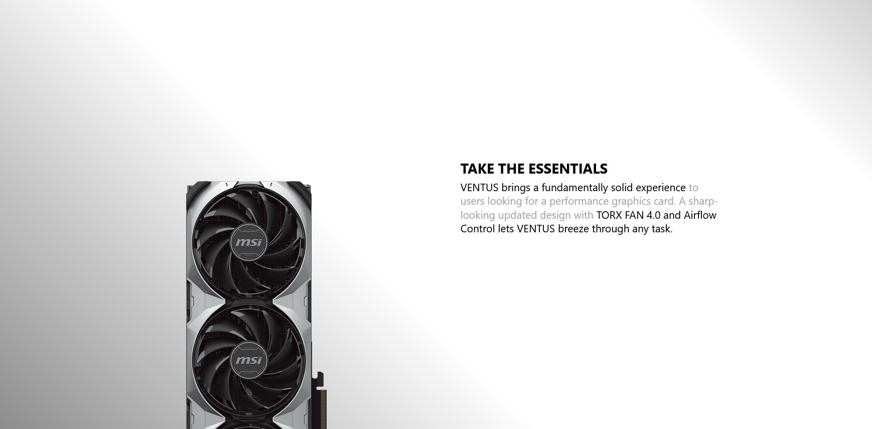 A large marketing image providing additional information about the product MSI GeForce RTX 4070 Ti SUPER Ventus 3X OC 16GB GDDR6X - Additional alt info not provided