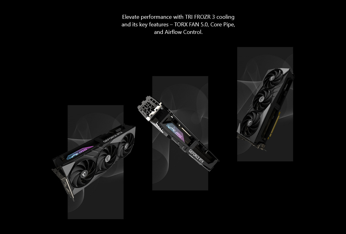 A large marketing image providing additional information about the product MSI GeForce RTX 4080 SUPER Gaming X Slim 16GB GDDR6X - Additional alt info not provided