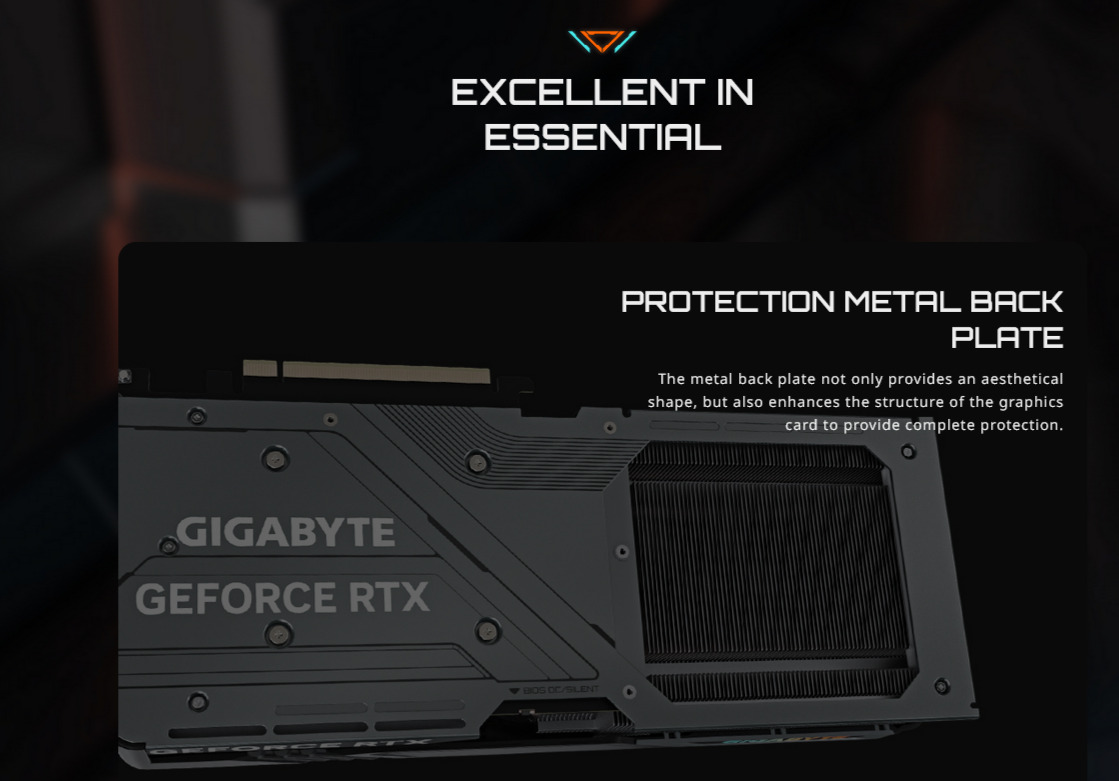 A large marketing image providing additional information about the product Gigabyte GeForce RTX 4070 Ti SUPER Gaming OC 16GB GDDR6X - Additional alt info not provided