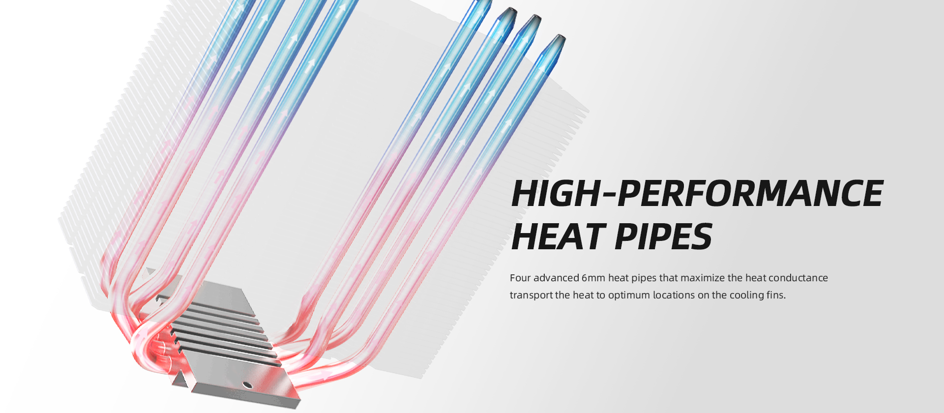 A large marketing image providing additional information about the product ID-COOLING FROZN A410 CPU Cooler - White - Additional alt info not provided