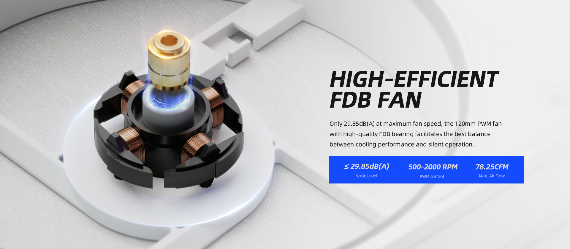 A large marketing image providing additional information about the product ID-COOLING FROZN A410 CPU Cooler - White - Additional alt info not provided