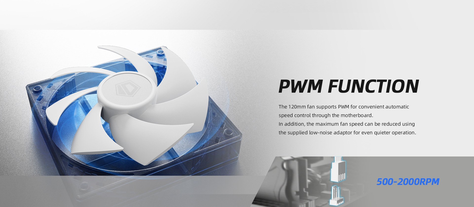 A large marketing image providing additional information about the product ID-COOLING FROZN A410 CPU Cooler - White - Additional alt info not provided