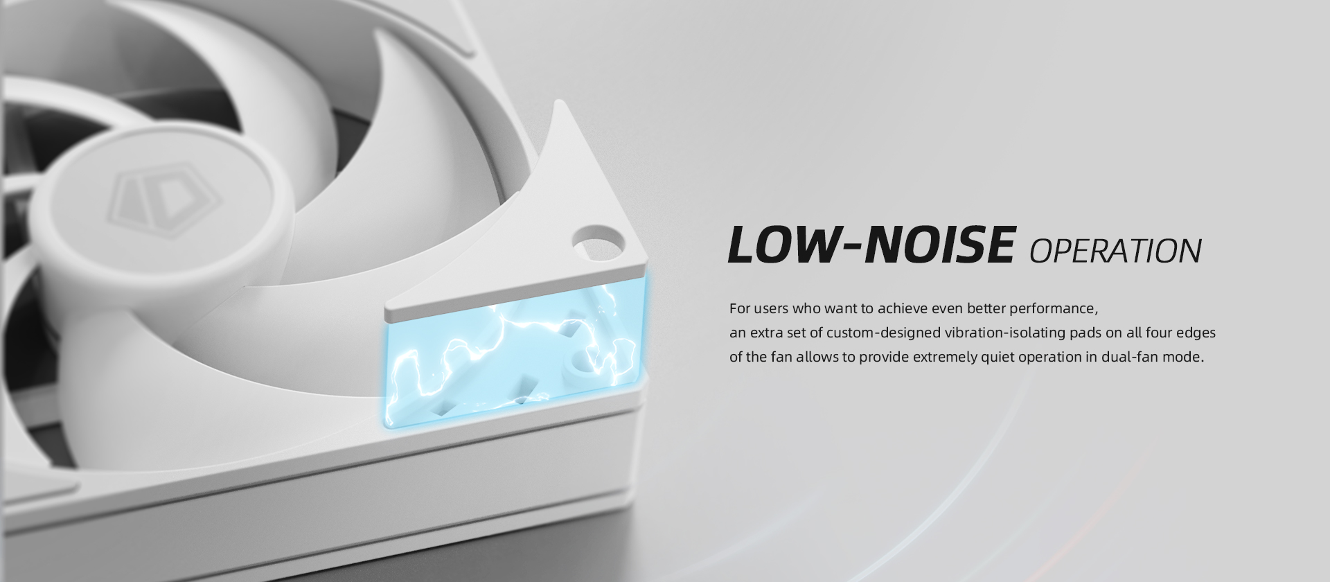 A large marketing image providing additional information about the product ID-COOLING FROZN A410 CPU Cooler - White - Additional alt info not provided