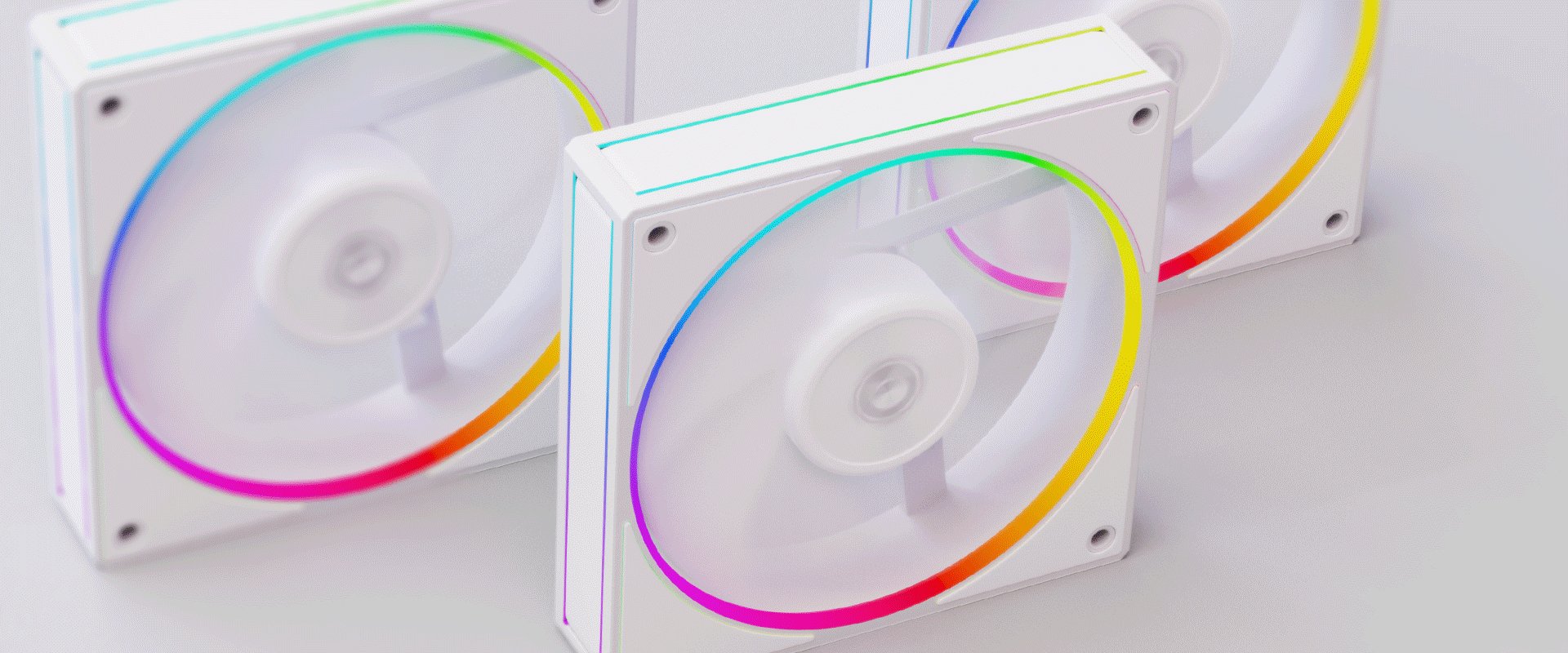A large marketing image providing additional information about the product ID-COOLING AF Series 120mm ARGB Case Fan - White - Additional alt info not provided
