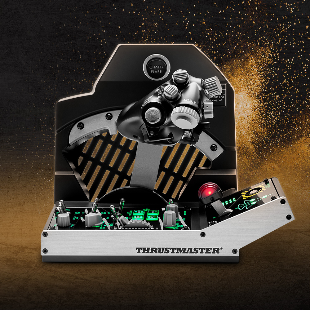 A large marketing image providing additional information about the product Thrustmaster Viper TQS Misson Pack - Throttle & Controls for PC - Additional alt info not provided
