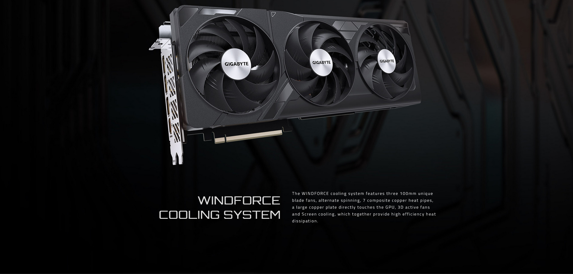 A large marketing image providing additional information about the product Gigabyte GeForce RTX 4080 SUPER Windforce 16GB GDDR6X - Additional alt info not provided