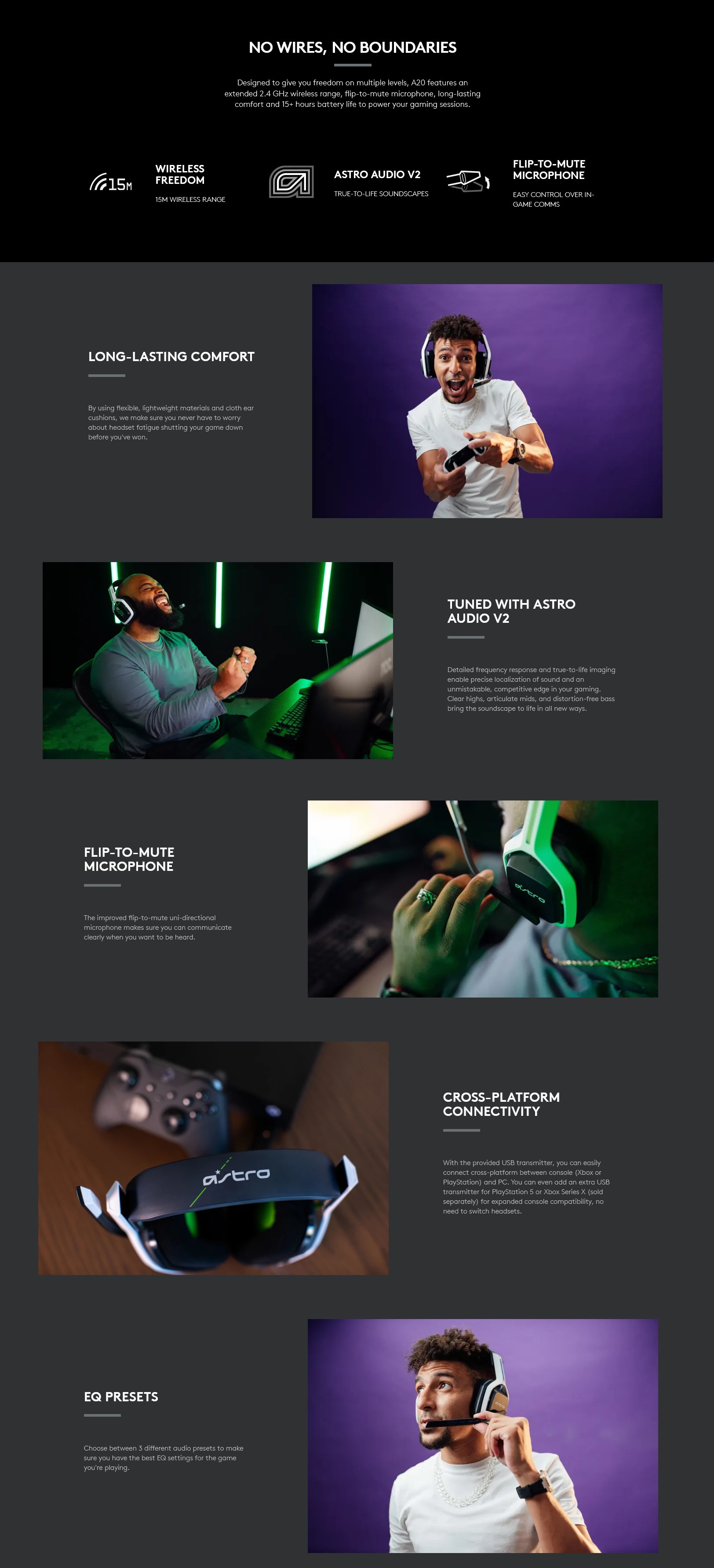 A large marketing image providing additional information about the product ASTRO A20 Gen 2 - Wireless Headset for Xbox & PC - Additional alt info not provided