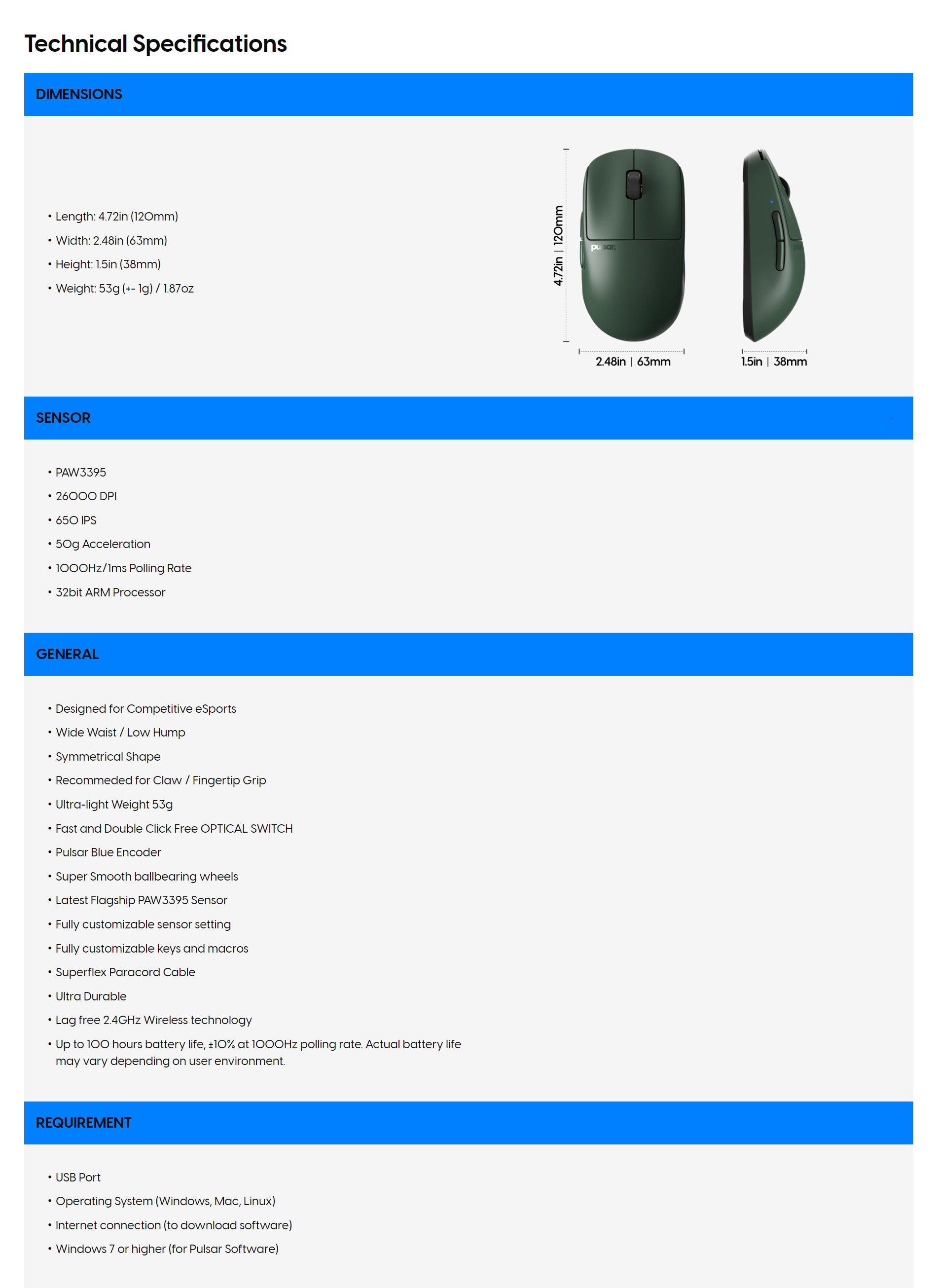 A large marketing image providing additional information about the product Pulsar X2V2 Wireless Gaming Mouse Limited Edition - Founder's Edition - Additional alt info not provided