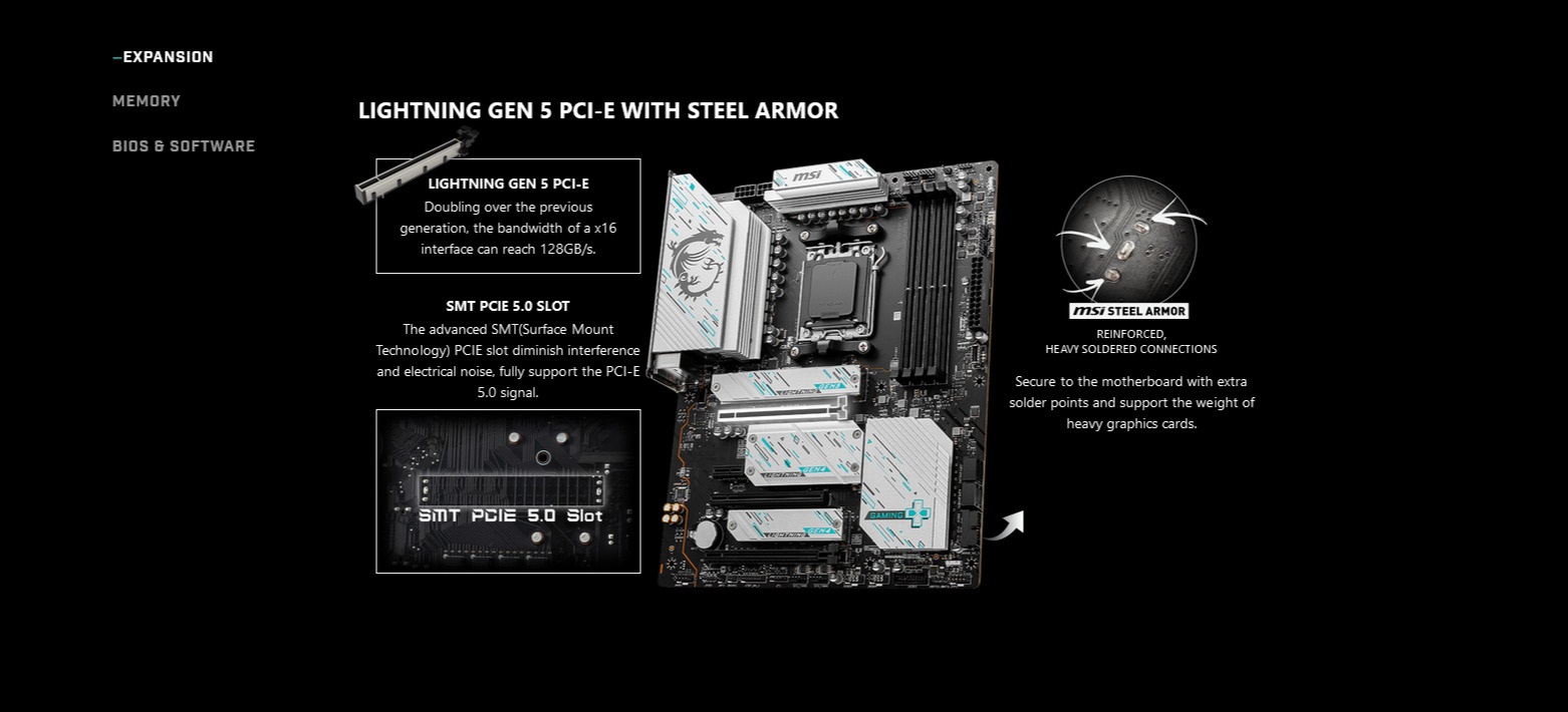 A large marketing image providing additional information about the product MSI X670E Gaming Plus WIFI AM5 ATX Desktop Motherboard - Additional alt info not provided