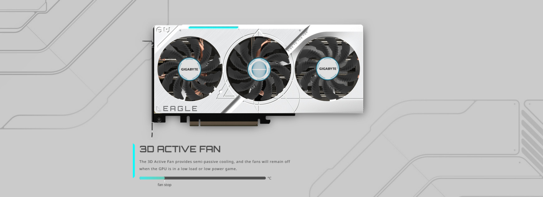 A large marketing image providing additional information about the product Gigabyte GeForce RTX 4070 SUPER Eagle OC Ice 12GB GDDR6X - Additional alt info not provided