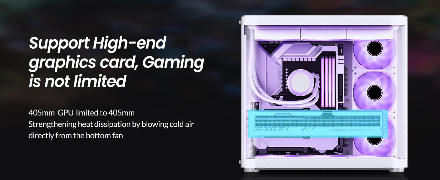 A large marketing image providing additional information about the product Jonsbo TK-2 Mid Tower Case - White - Additional alt info not provided