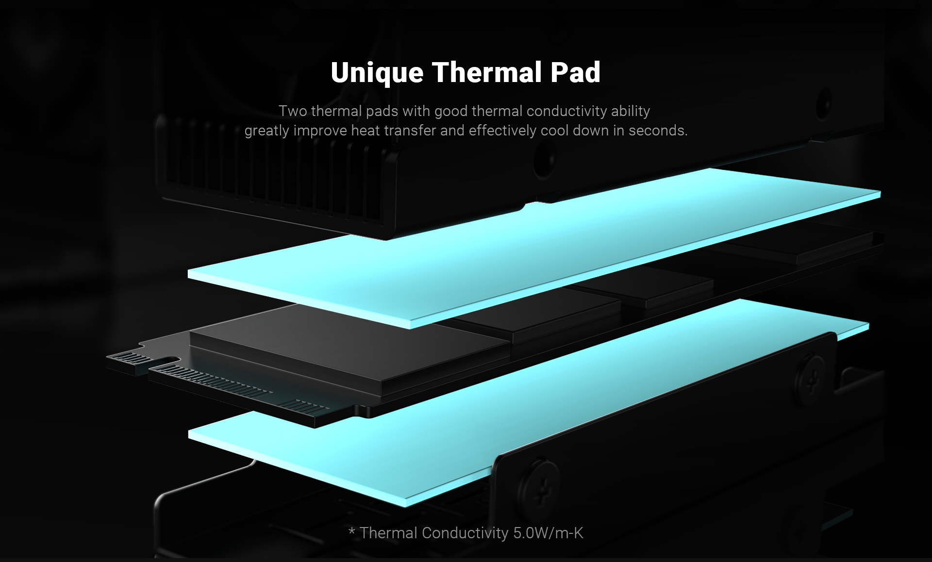 A large marketing image providing additional information about the product ID-COOLING ZERO M25 M.2 Cooler wtih Fan - Additional alt info not provided