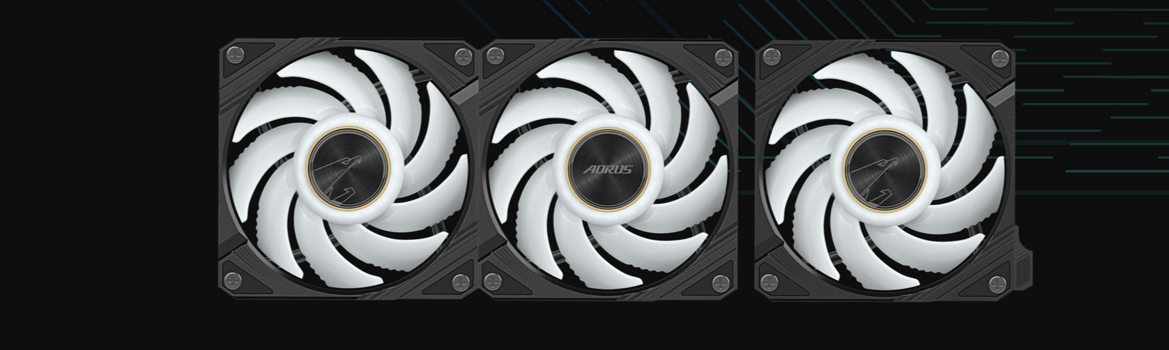 A large marketing image providing additional information about the product Gigabyte AORUS WATERFORCE X II 360 360mm AIO Liquid Cooler - Additional alt info not provided