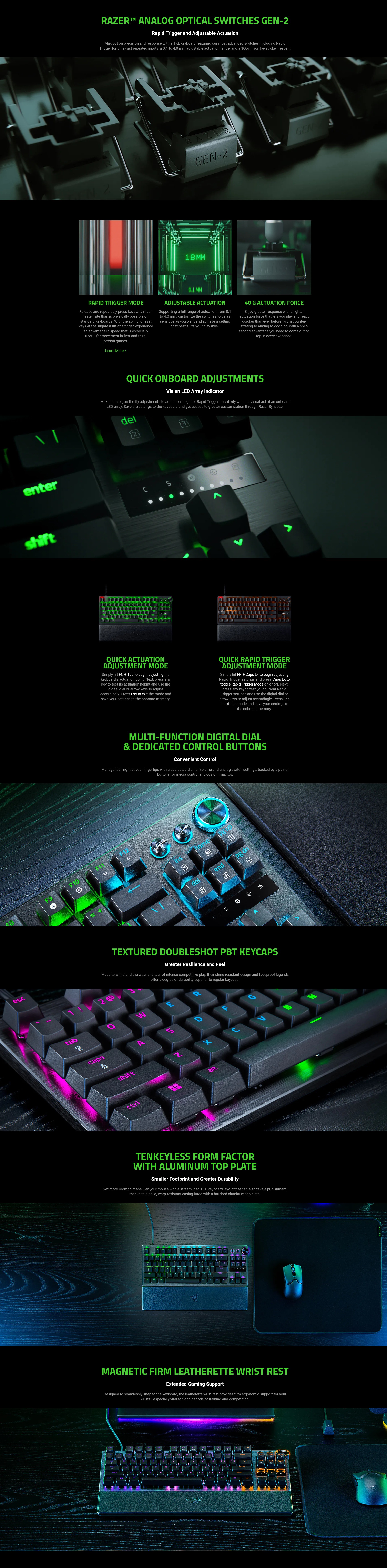 A large marketing image providing additional information about the product Razer Huntsman V3 Pro Tenkeyless - TKL Analog Optical eSports Keyboard (White) - Additional alt info not provided