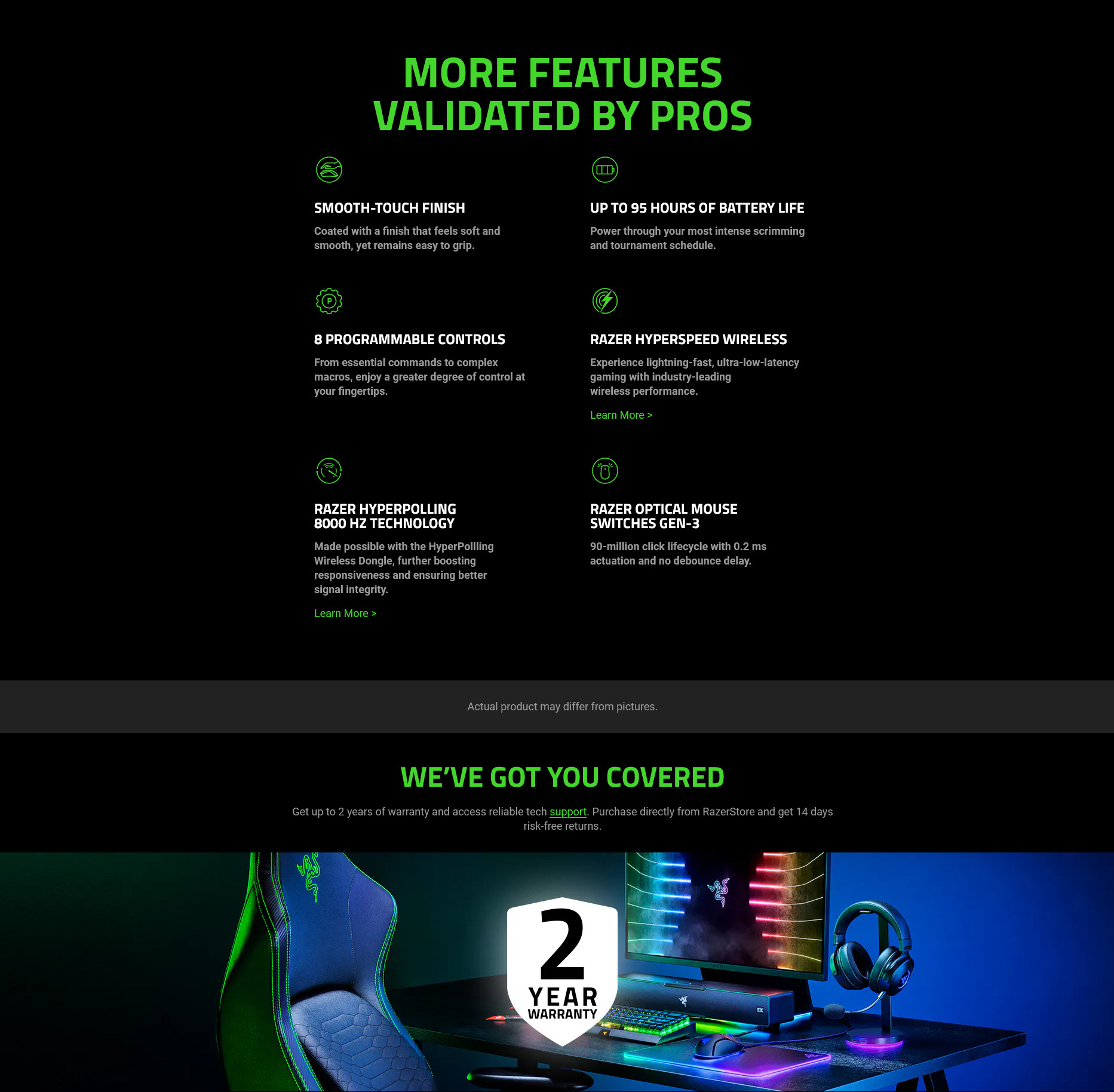 A large marketing image providing additional information about the product Razer Viper V3 Pro - Wireless eSports Gaming Mouse (Black) - Additional alt info not provided