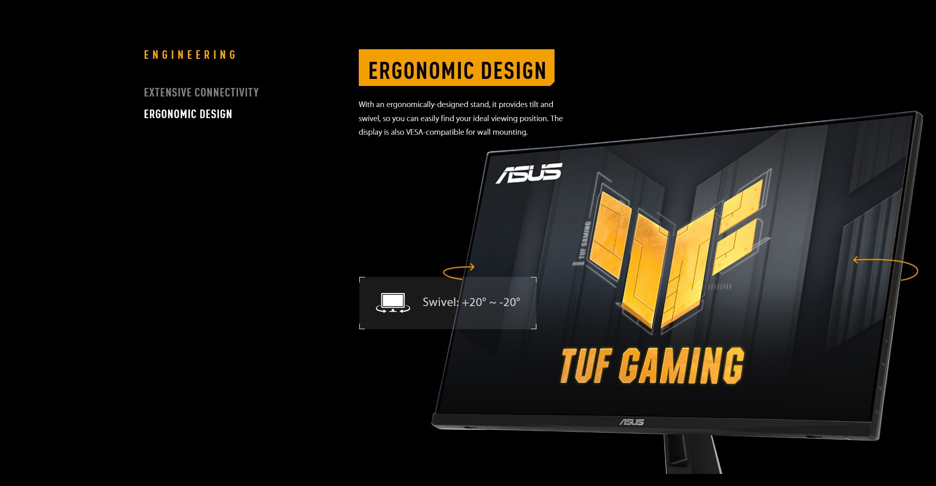 A large marketing image providing additional information about the product ASUS TUF Gaming VG27AC1A 27"  WQHD 170Hz Fast IPS Monitor - Additional alt info not provided