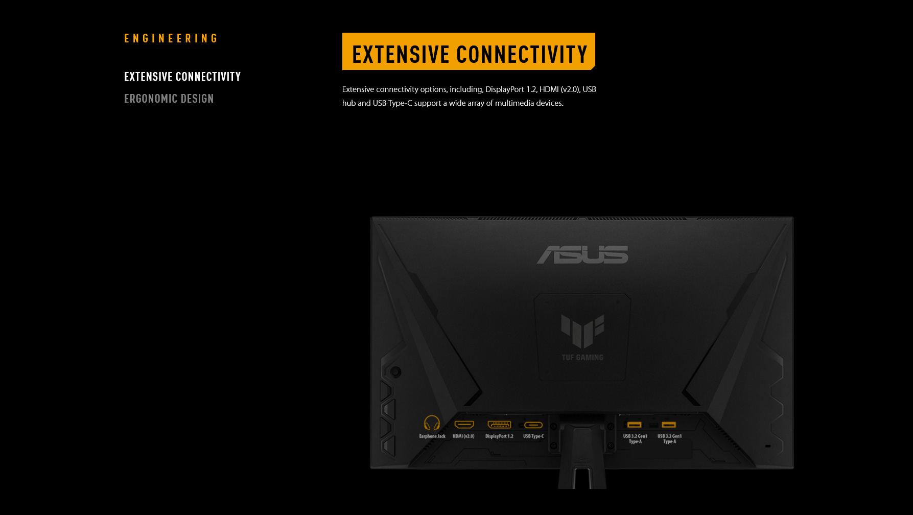 A large marketing image providing additional information about the product ASUS TUF Gaming VG27AC1A 27"  WQHD 170Hz Fast IPS Monitor - Additional alt info not provided