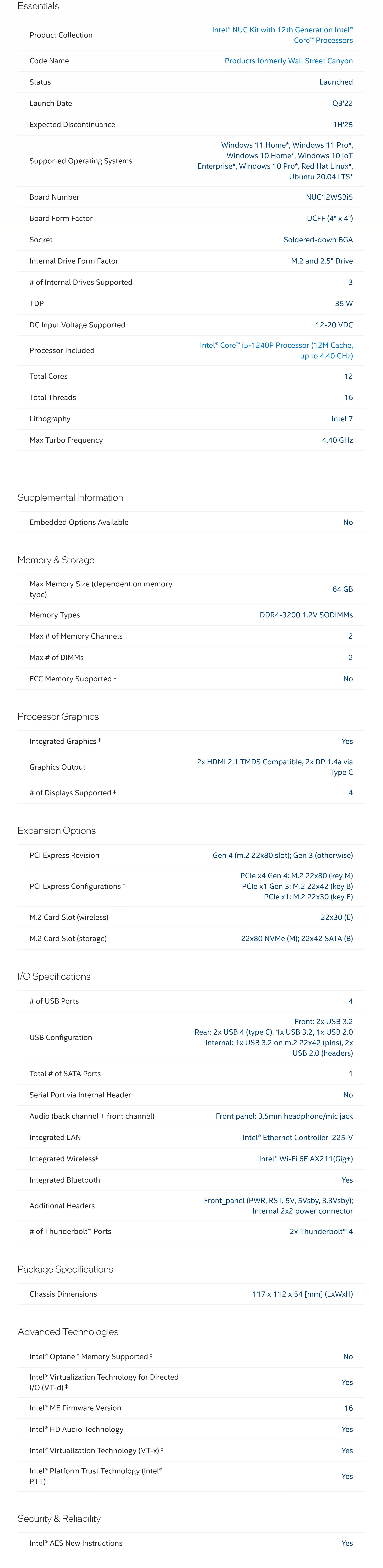 A large marketing image providing additional information about the product Intel/ASUS NUC 12 Pro Wall Street Canyon i5 Tall Barebones Mini PC - Additional alt info not provided