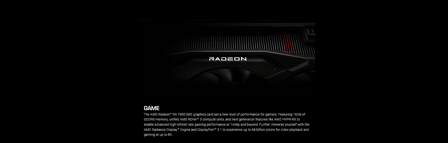 A large marketing image providing additional information about the product ASUS Radeon RX 7900 GRE Dual OC 16GB GDDR6 - Additional alt info not provided