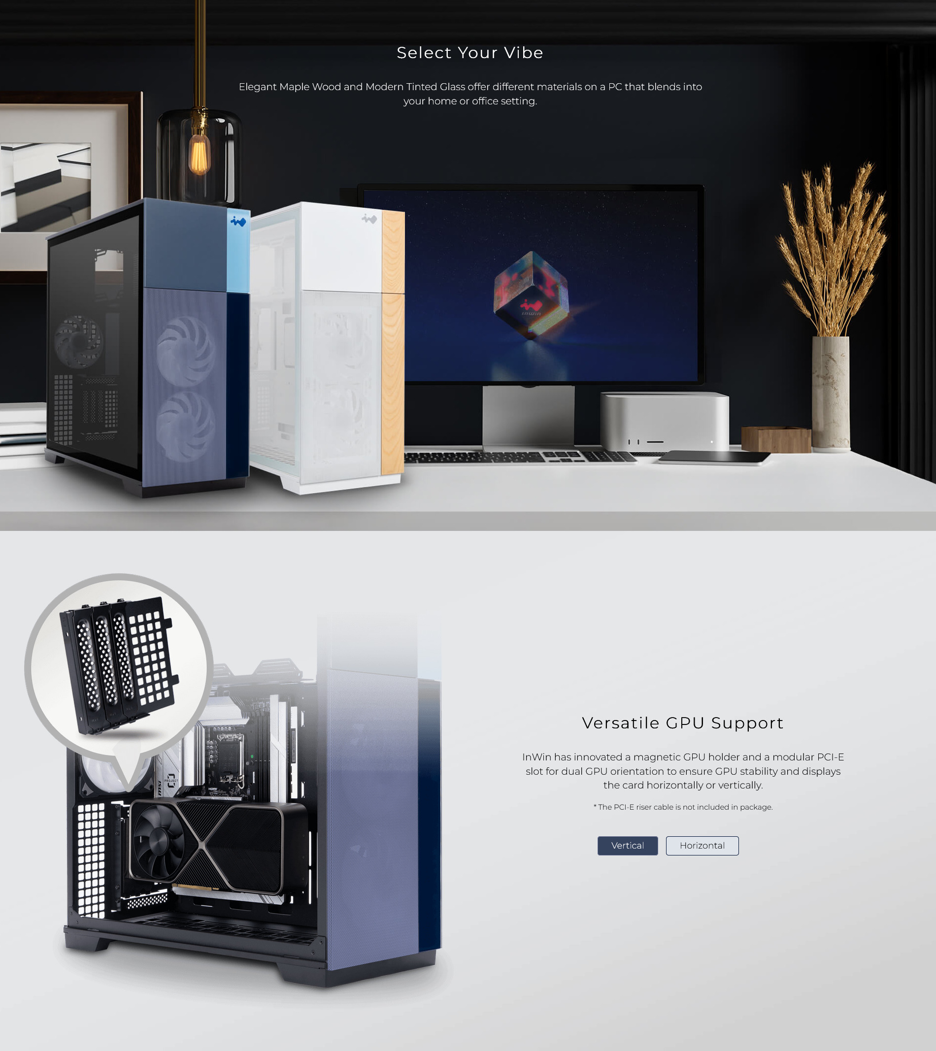 A large marketing image providing additional information about the product InWin F5 Full Tower Case - Black - Additional alt info not provided