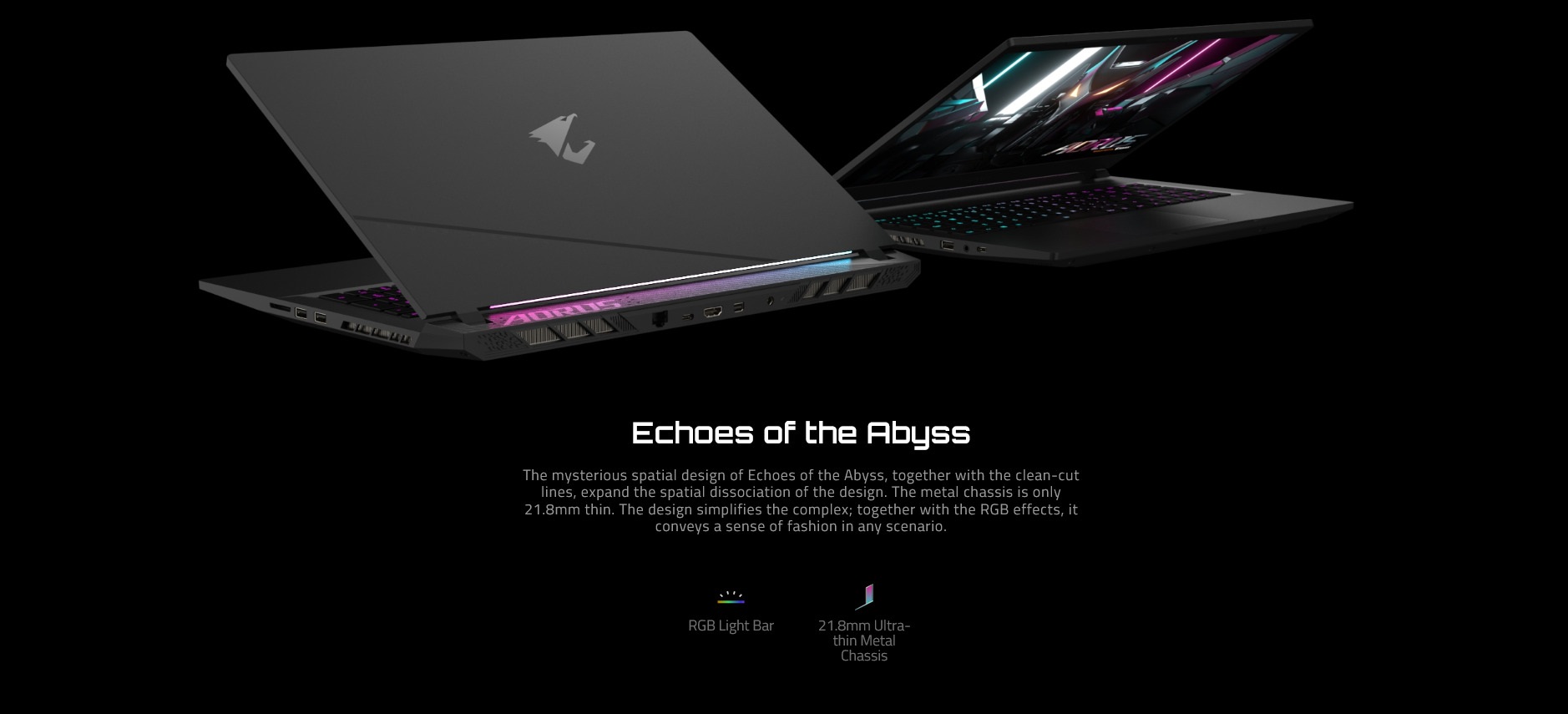 A large marketing image providing additional information about the product Gigabyte AORUS 17 (BSG) - 17.3" 240Hz, Core Ultra 7, RTX 4070, 16GB/1TB - Win 11 Gaming Notebook - Additional alt info not provided