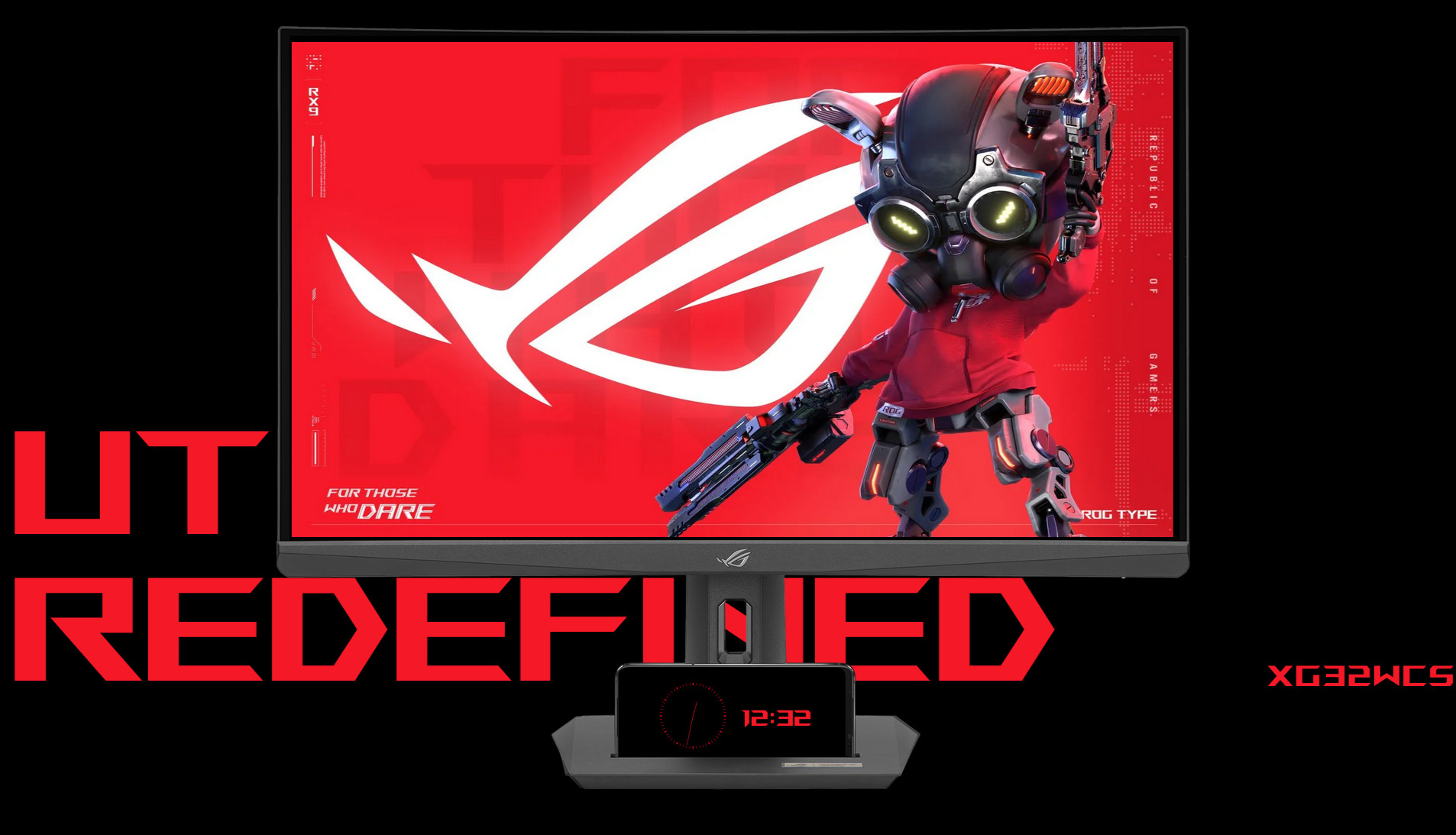 A large marketing image providing additional information about the product ASUS ROG Strix XG32WCS 32" Curved 1440p 180Hz Fast VA Monitor - Additional alt info not provided
