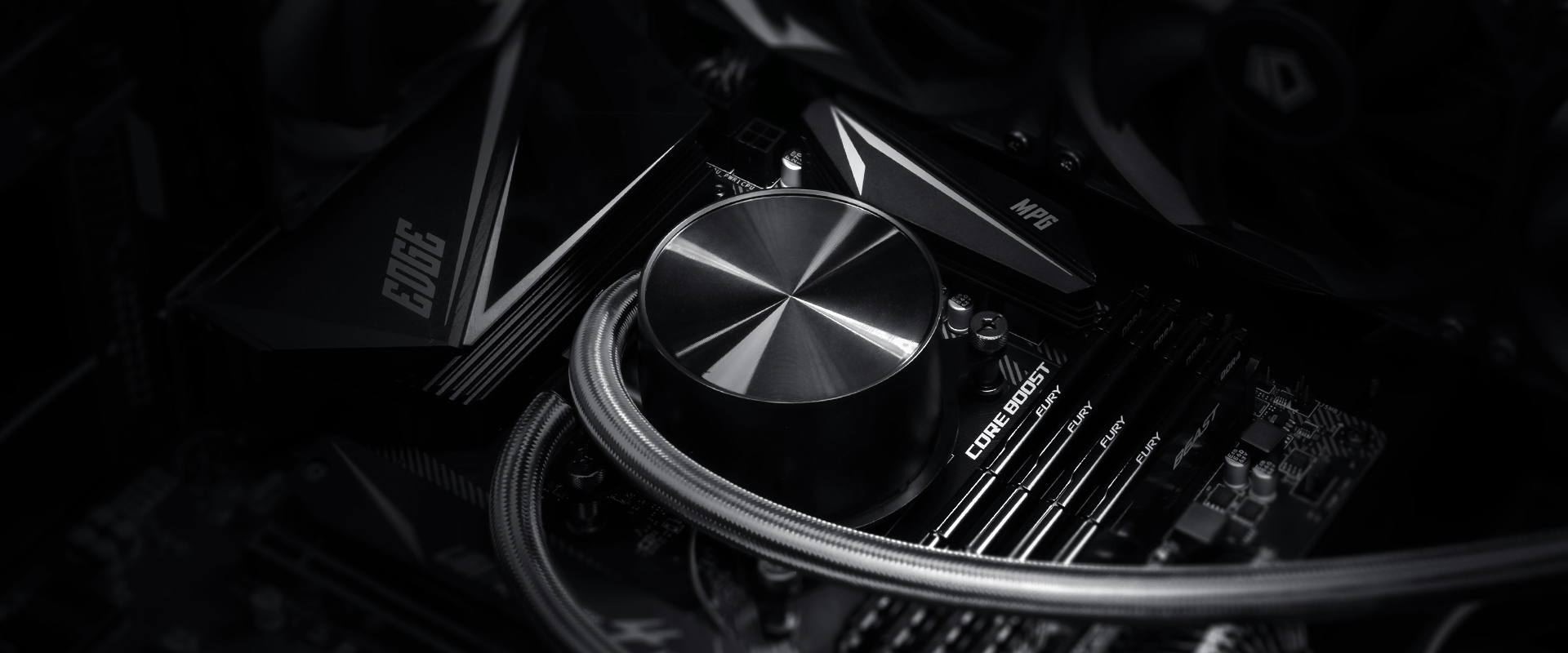 A large marketing image providing additional information about the product ID-COOLING FrostFlow FX360 PRO 360mm AIO CPU Liquid Cooler - Black - Additional alt info not provided