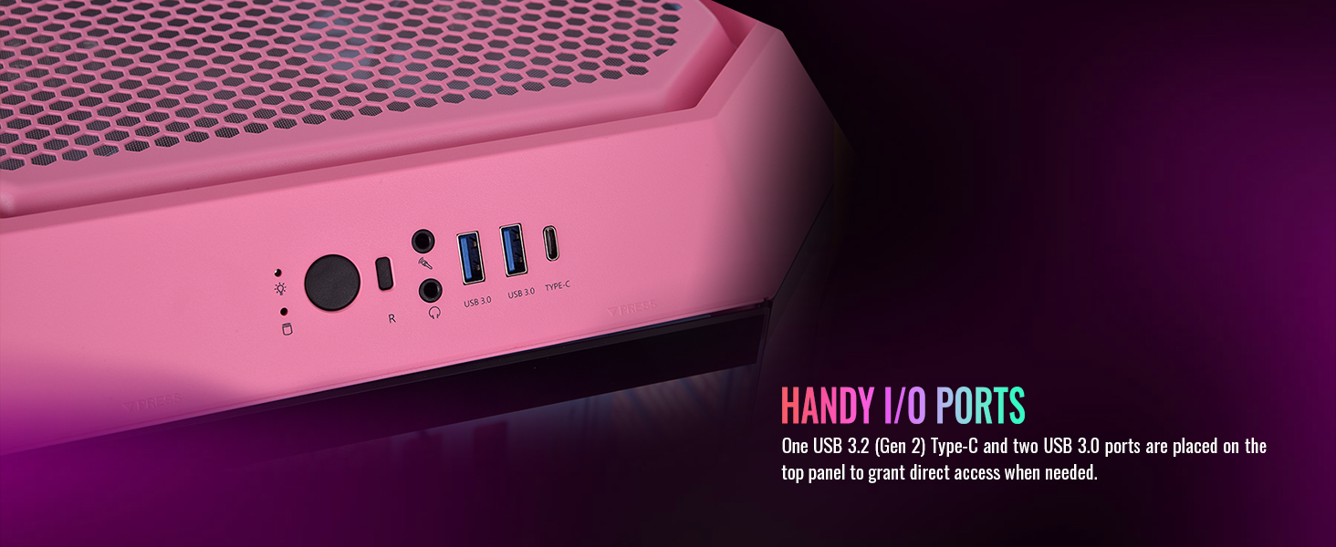 A large marketing image providing additional information about the product Thermaltake The Tower 300 - Micro Tower Case (Bubble Pink) - Additional alt info not provided