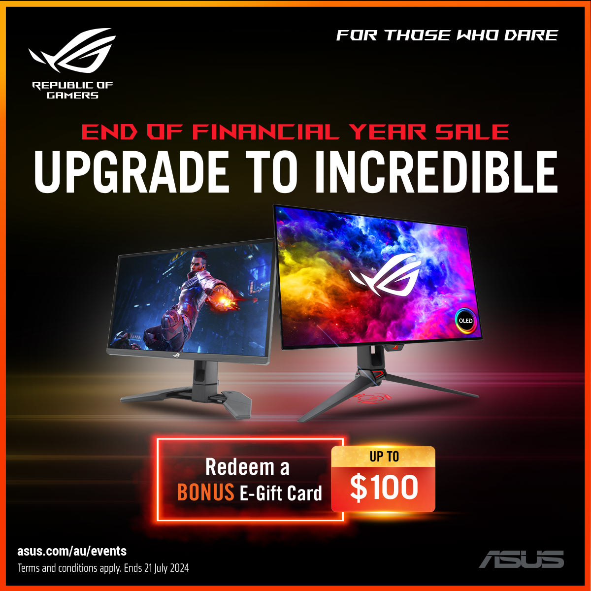 ASUS Monitors EOFY EGift Card Promotion PLE Computers