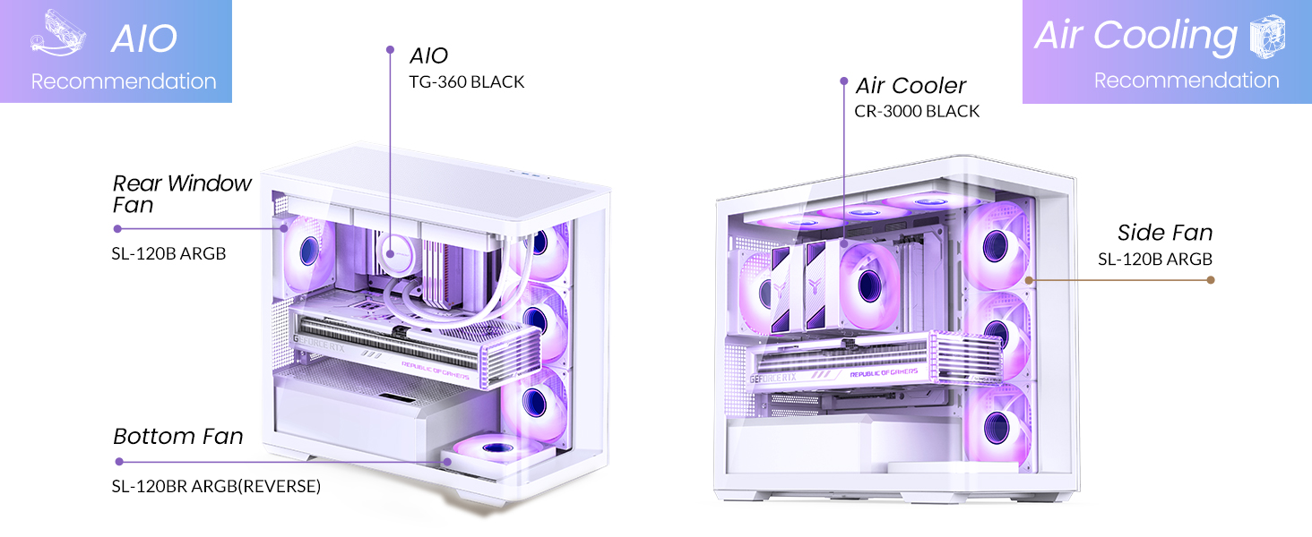 A large marketing image providing additional information about the product Jonsbo D300 mATX Case - White - Additional alt info not provided