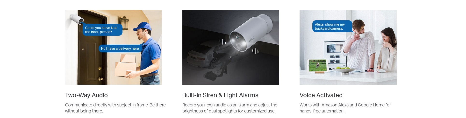 A large marketing image providing additional information about the product TP-Link Tapo TC85 - Smart Wire-Free Security Camera - Additional alt info not provided