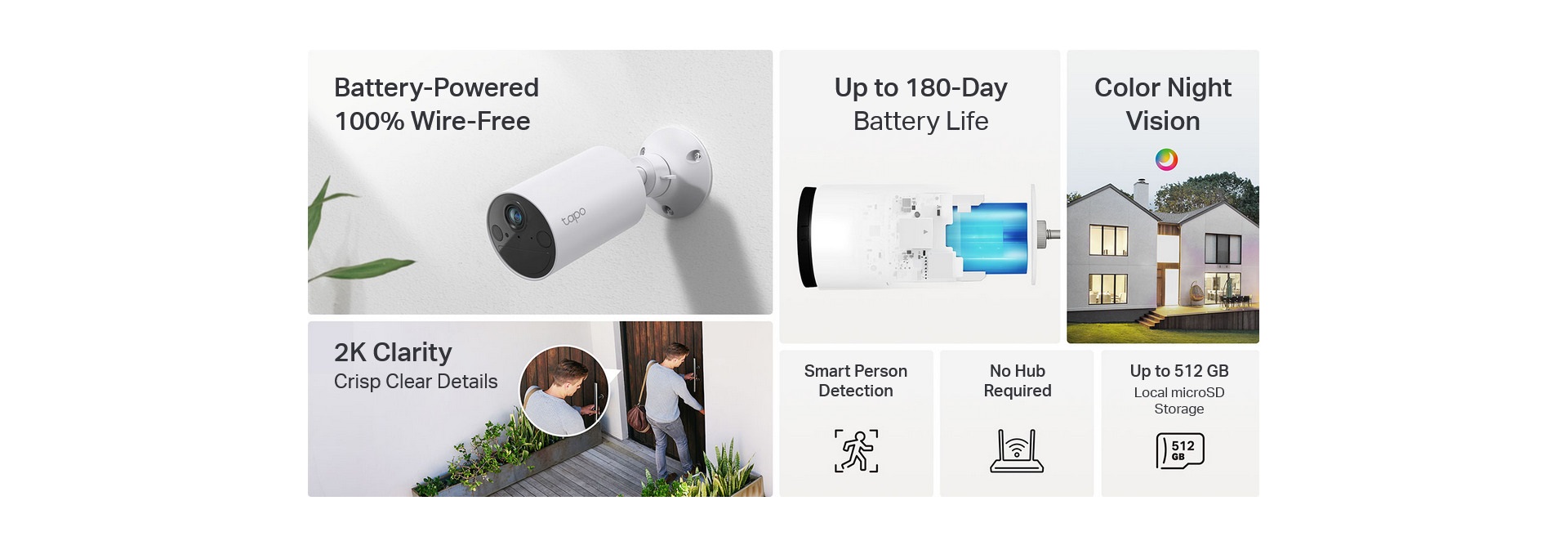 A large marketing image providing additional information about the product TP-Link Tapo TC82 - Smart Wire-Free Indoor/Outdoor Security Camera - Additional alt info not provided