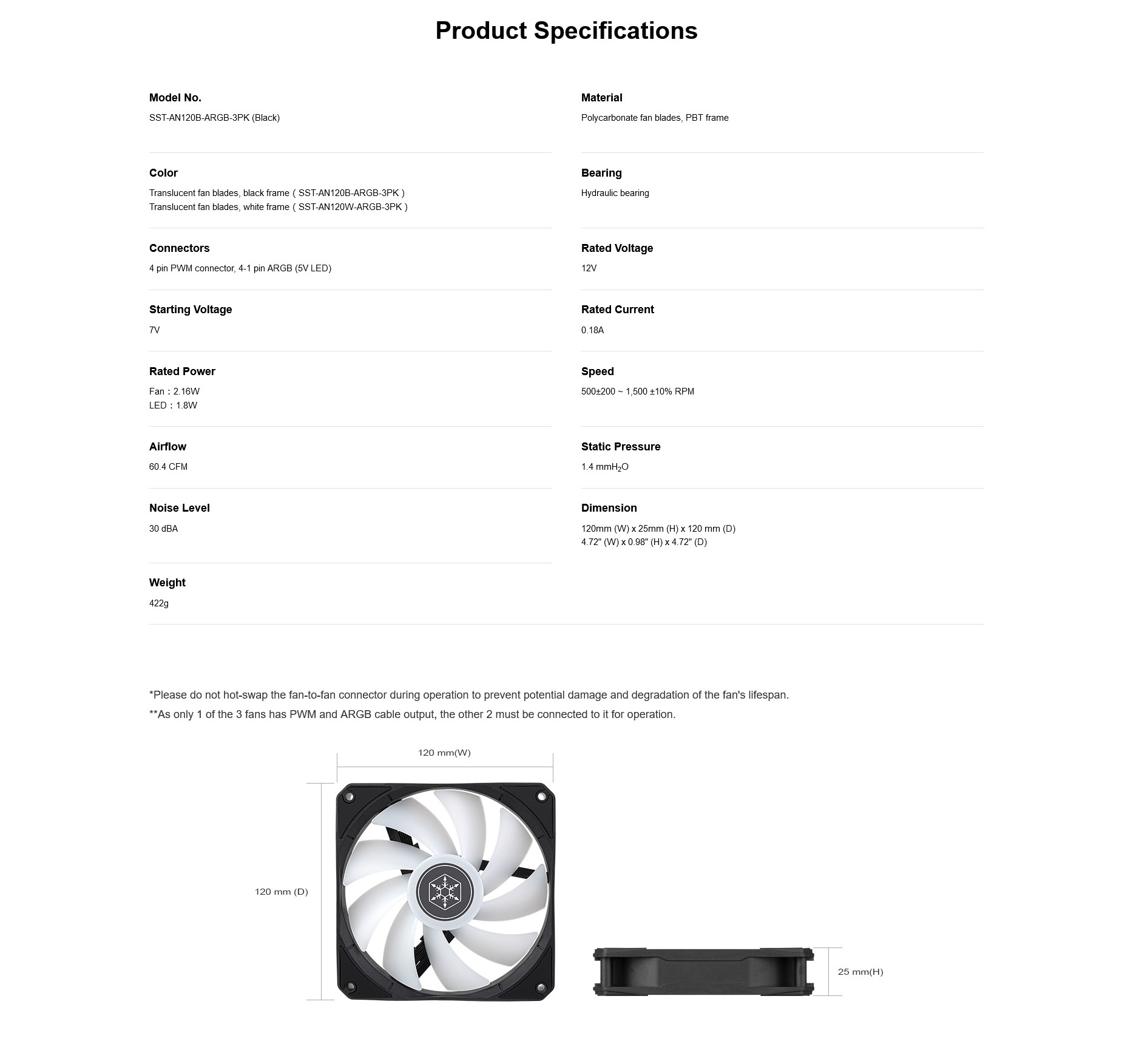 A large marketing image providing additional information about the product SilverStone Air Nexus 120 RGB 120mm Fans - 3 Pack - Additional alt info not provided