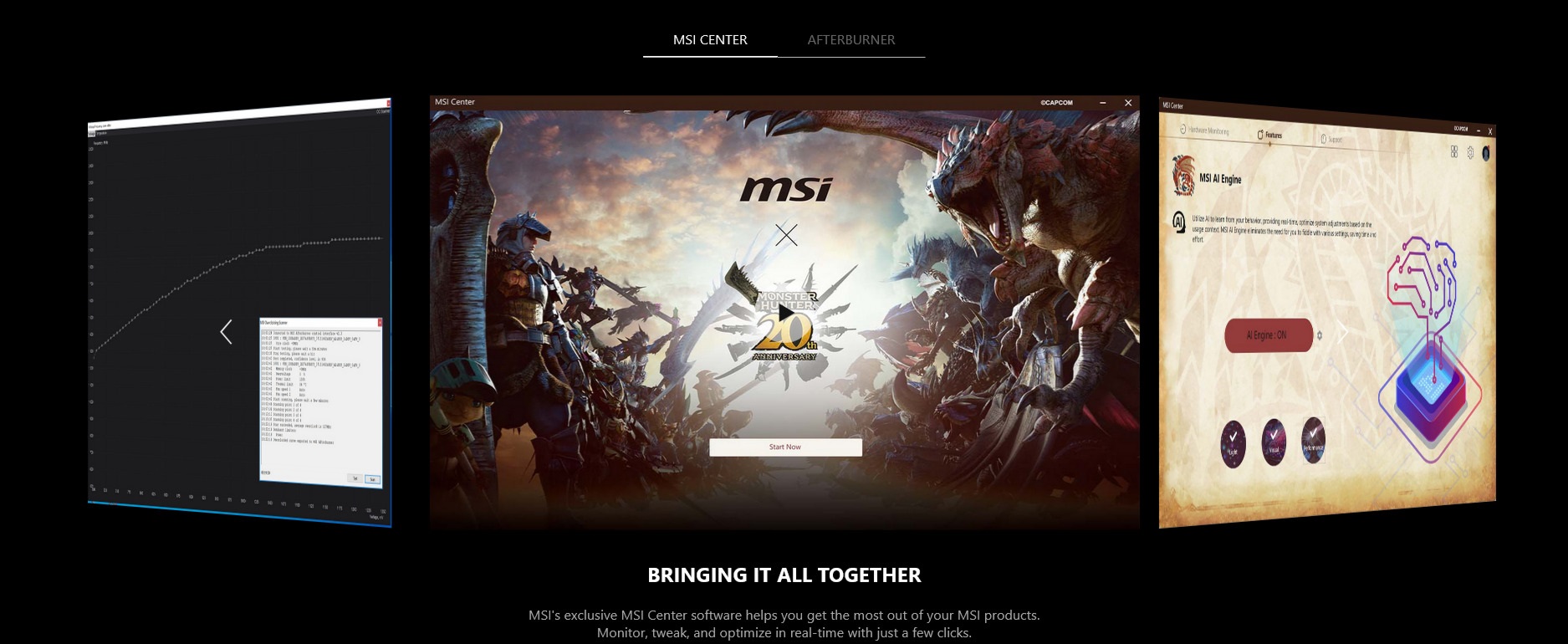 A large marketing image providing additional information about the product MSI GeForce RTX 4060 Ti Gaming Slim 8GB GDDR6X x GC30 Controller - Monster Hunter Edition - Additional alt info not provided