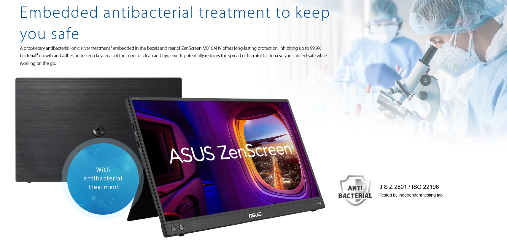 A large marketing image providing additional information about the product ASUS ZenScreen MB16AHV 16" 1080p 60Hz IPS Portable Monitor - Additional alt info not provided